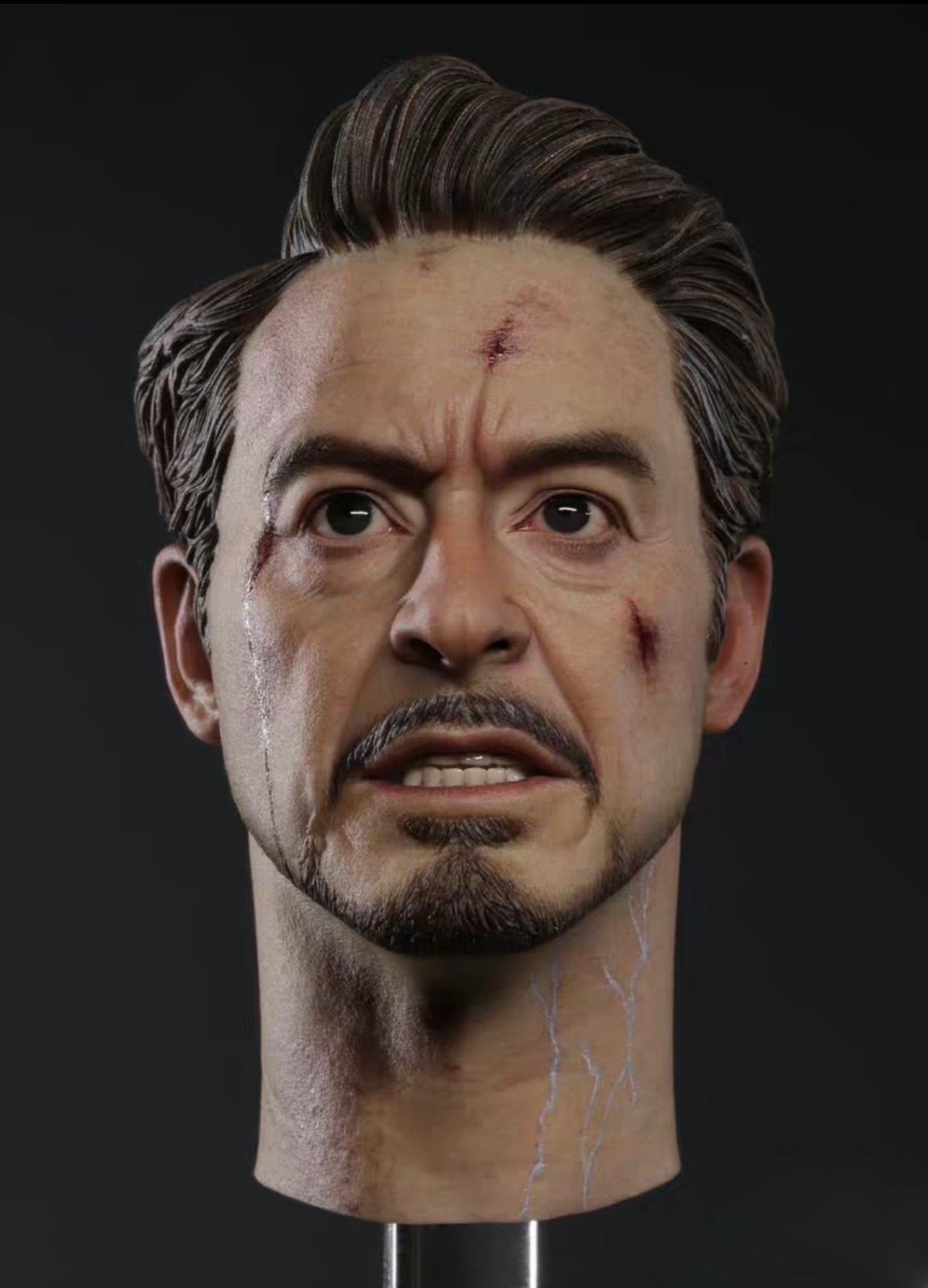 Rare 9moreStudio Marvel Robert Downey Jr. Iron Man Head Sculpt Snap Ver.