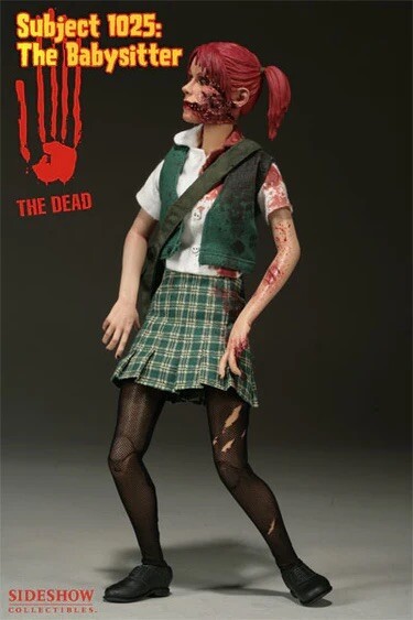 Sideshow The Dead Subject 1025 The Babysitter 12&Prime; 1/6 Figure Zombie School Girl