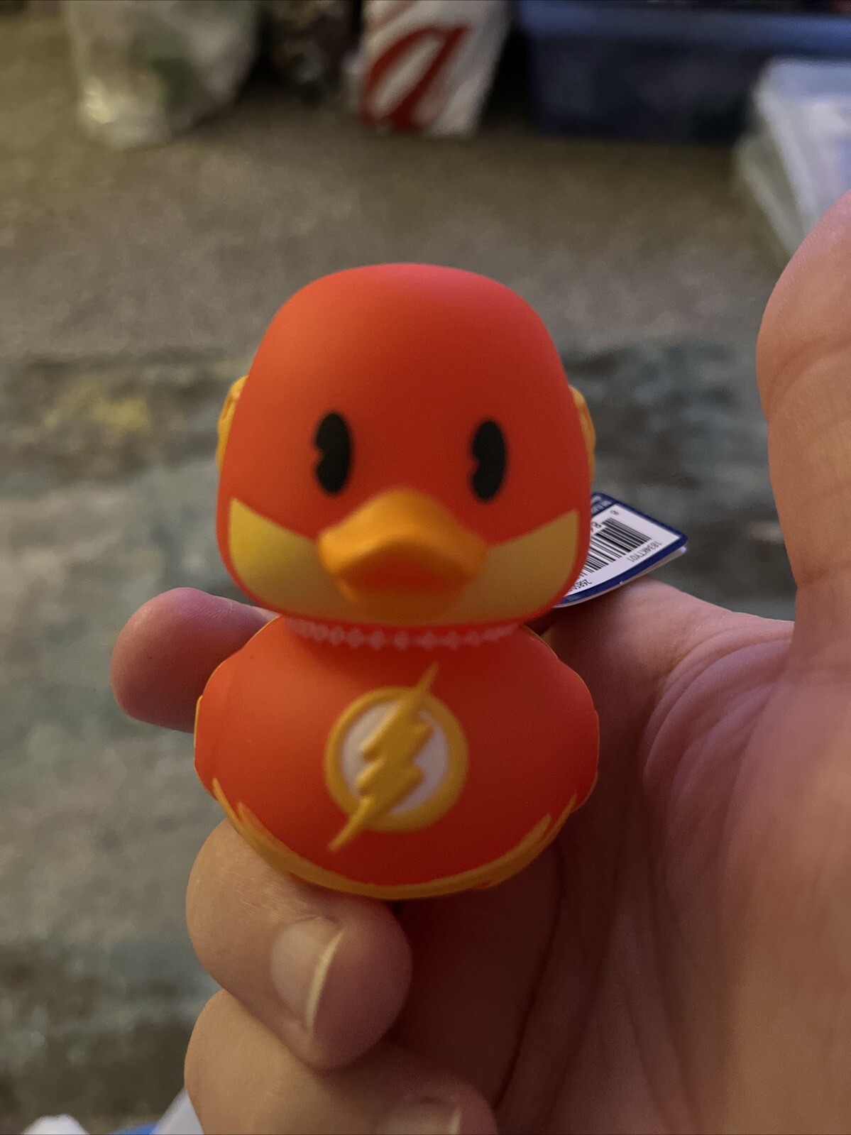 Warner Bros DC The Flash Duck 2&Prime; Rubber Duck Jeep Duck Duckie Bath Toy NEW NWT