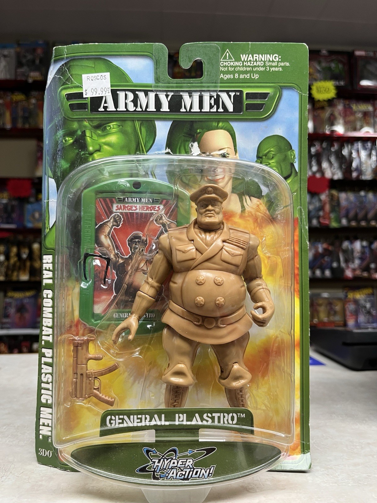 Army Men Sarge&rsquo;s Heroes General Plastro RARE Video Game Figure Hyper Action