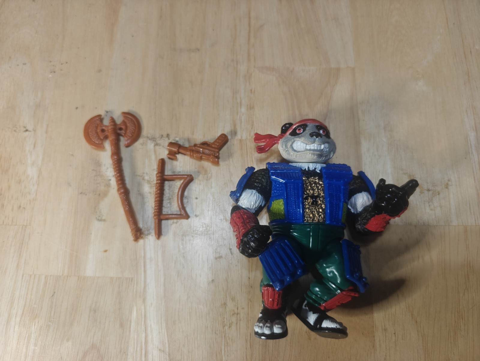1990 PANDA KHAN Teenage Mutant Ninja Turtles TMNT Playmates Action Figure 5&Prime;