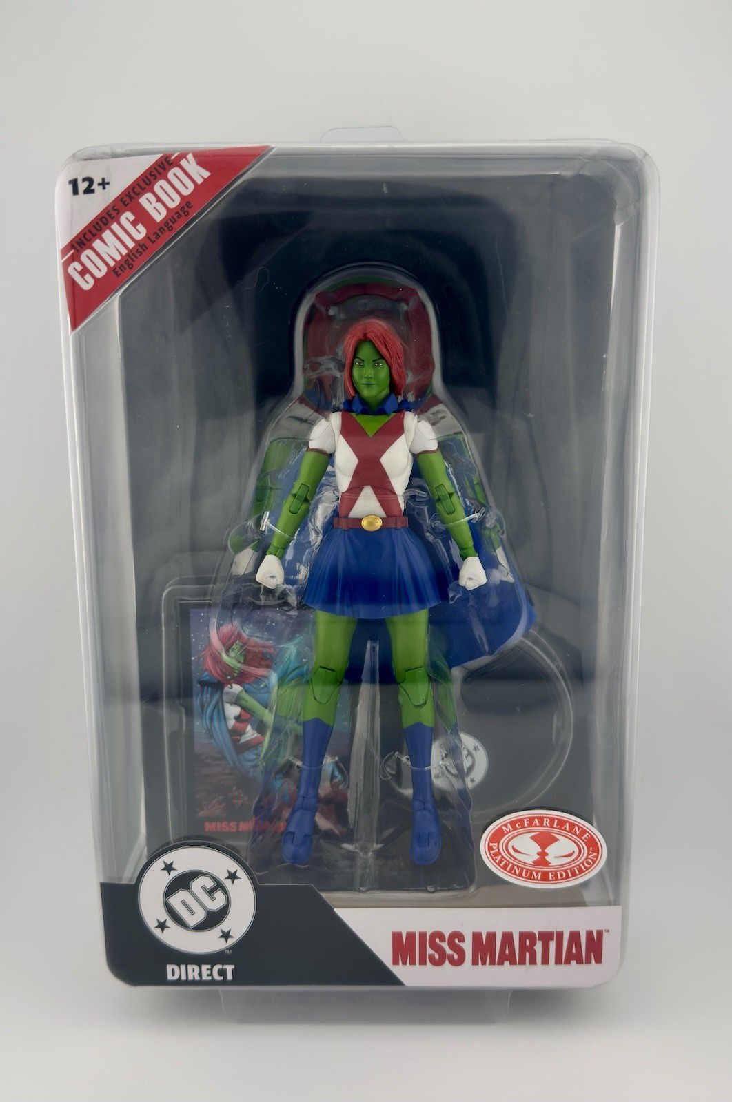 McFarlane DC Direct Page Punchers Miss Martian Red Platinum Teen Titans Reborn