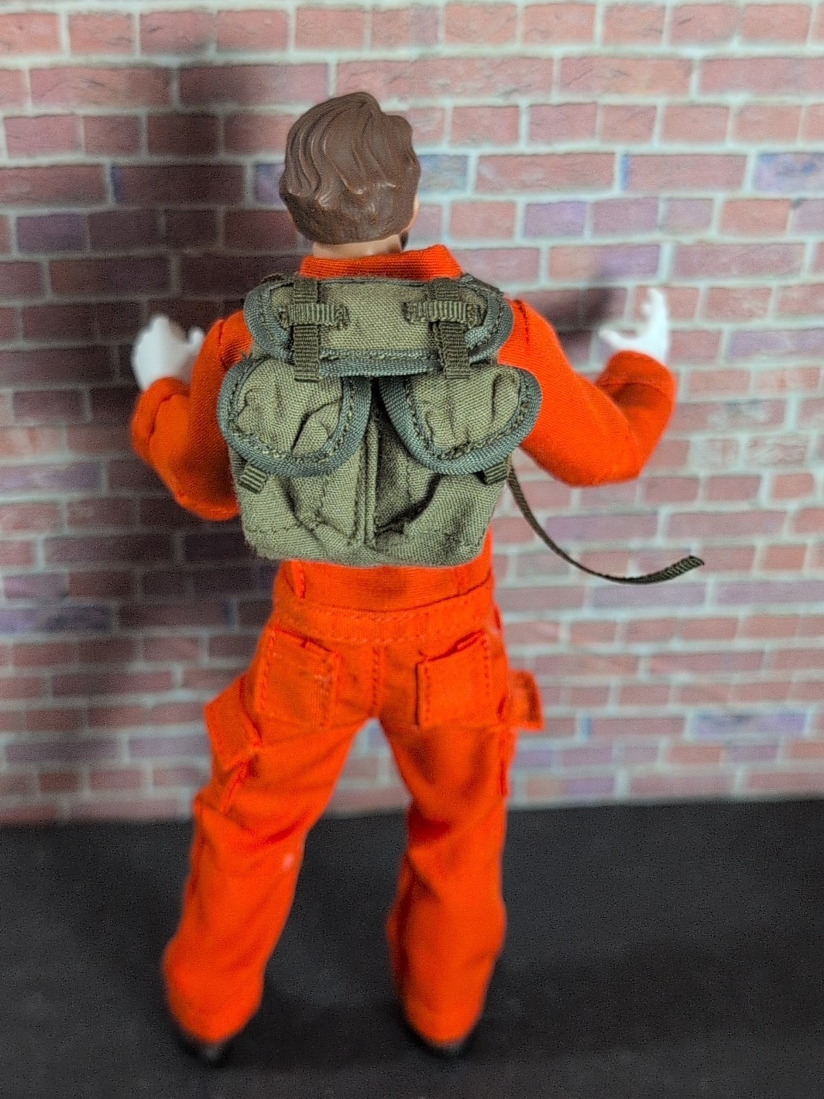 1/12 Scale Soft Goods Green Backpack Locking Cover For 6&Prime; Action Figures