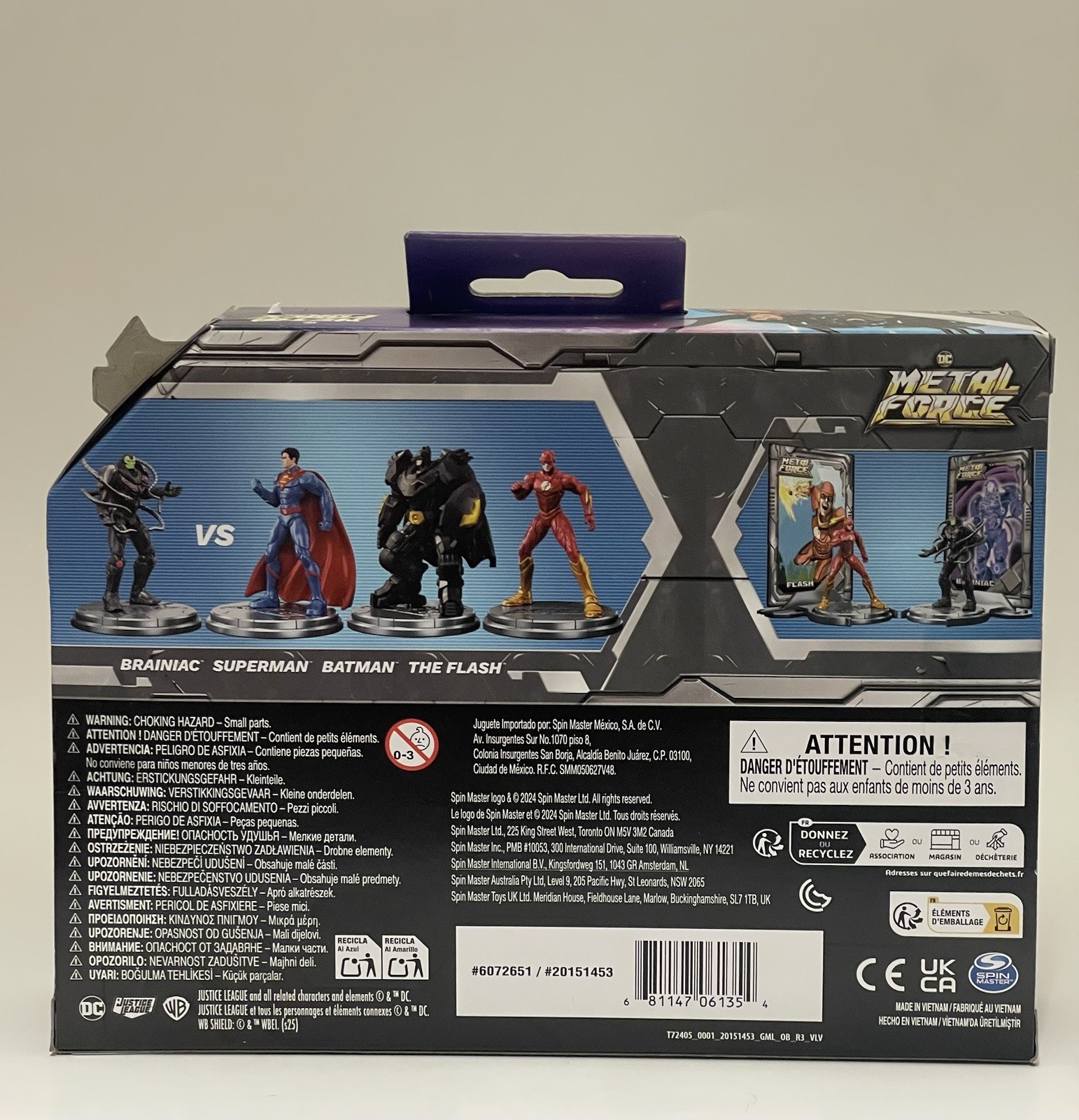 DC Comics Metal Force Team up Brainiac Vs Batman Superman The Flash Set 4