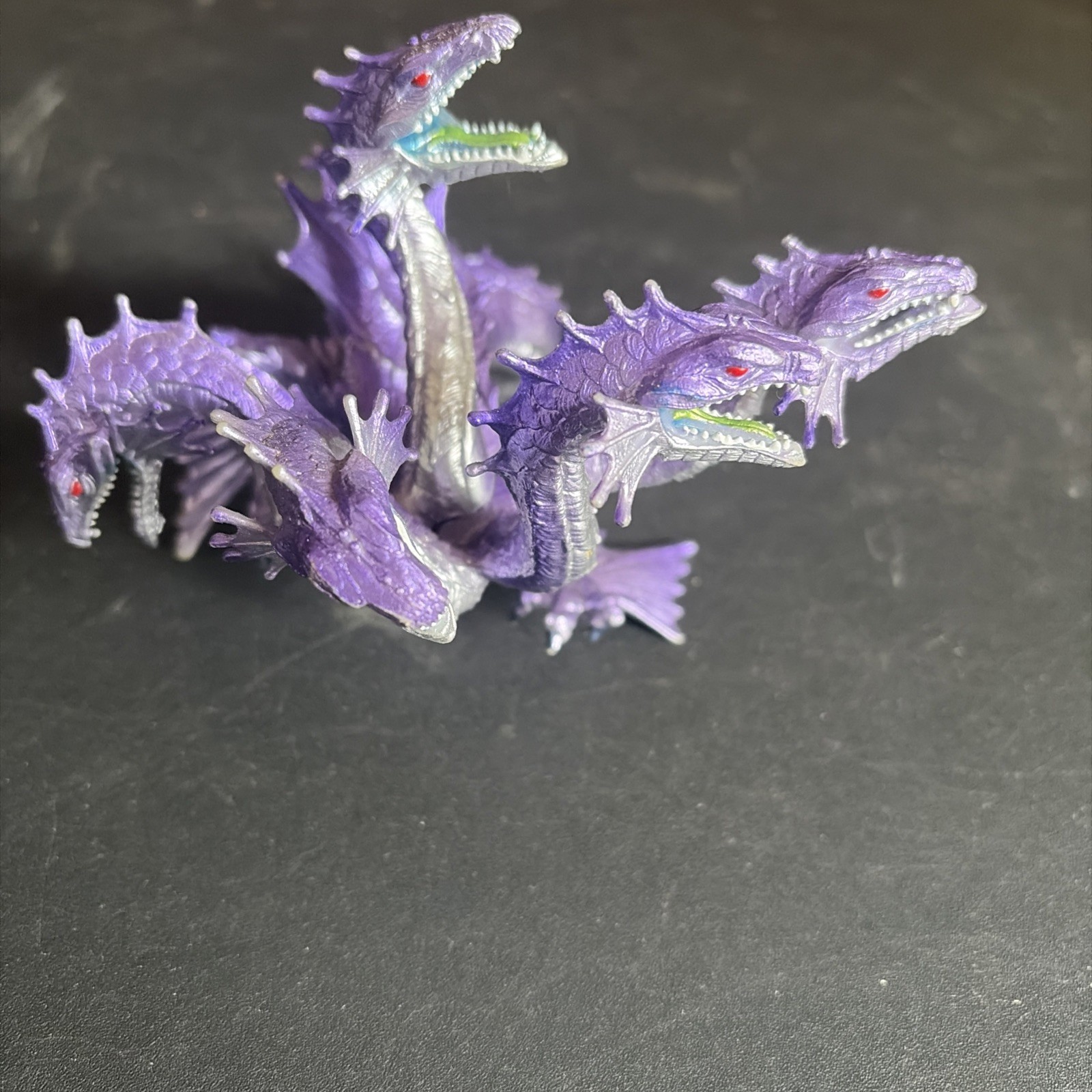 Safari Ltd Metallic Purple Hydra Figure Five Headed Dragon Figure Toy 2012