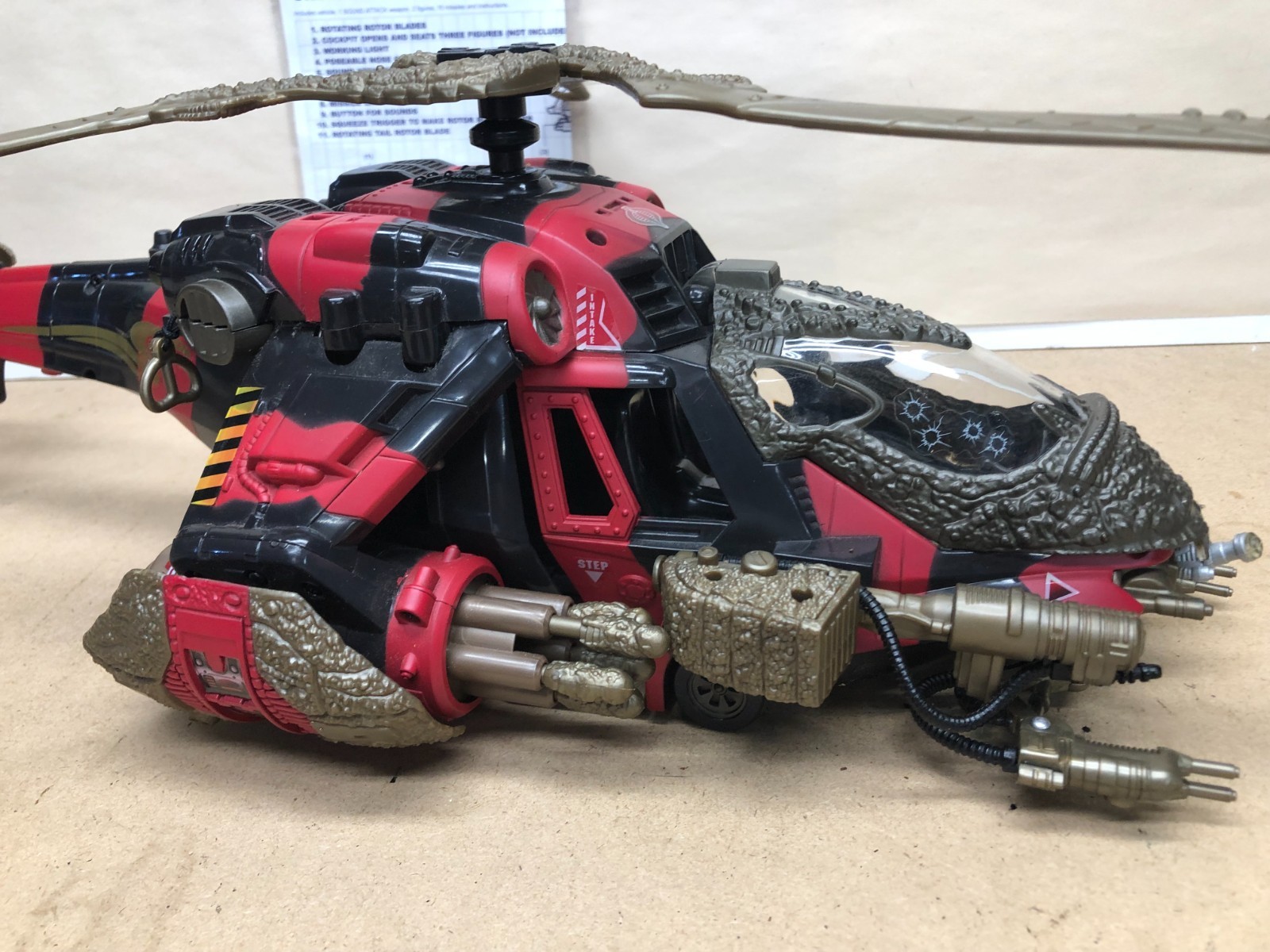 GI Joe HASBRO CRIMSON COMMAND COPTER W/ TOMAX & XAMOT A real American hero 2004