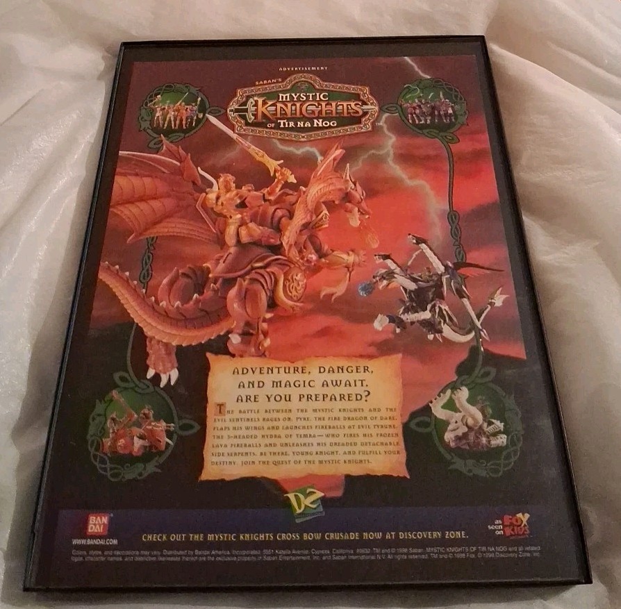 Mystic Knights Of Tir Na Nog Action Figures Framed Print Ad 1998 8.5×11
