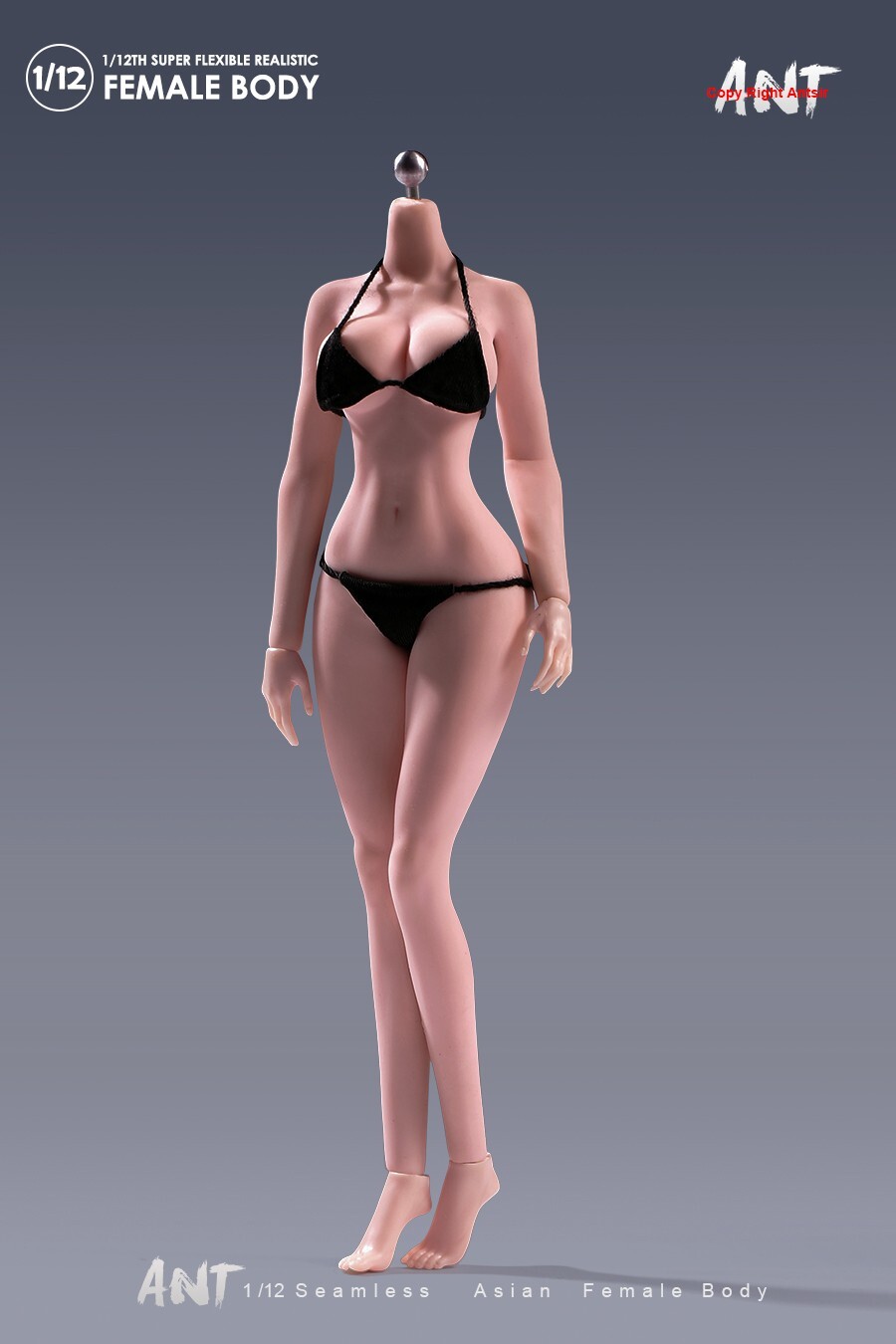 US 1/12 Large Breast Suntan Skin Seamless Body For 6&Prime; Female Action Figure Doll