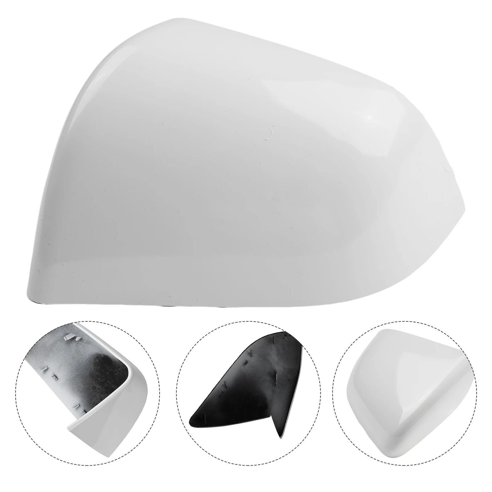 Tesla Model Y Left Outside Mirror Skull Cap, Pearl White, 2020-2024