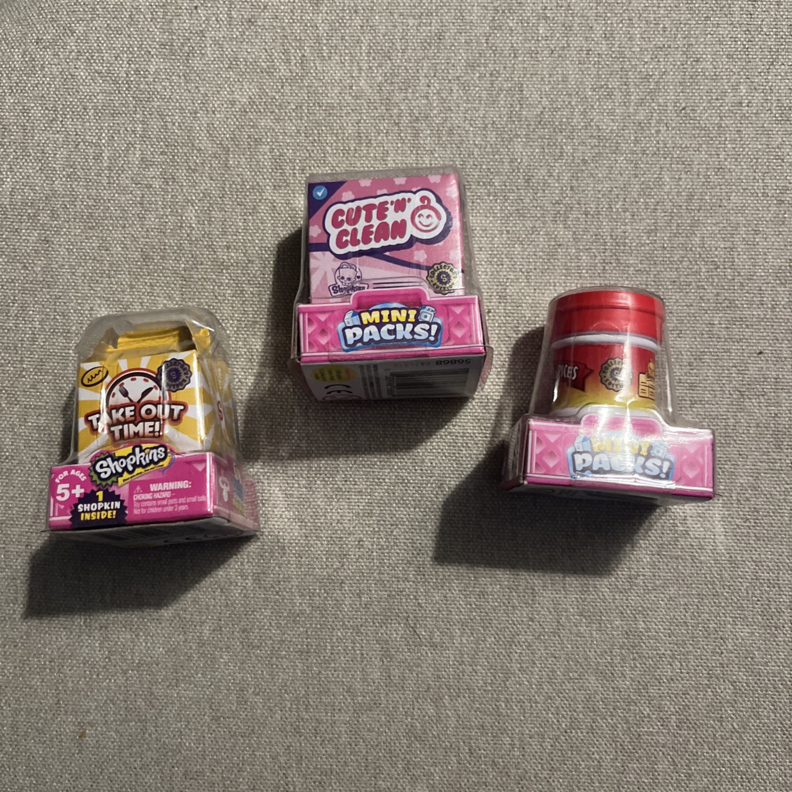 NEW MOOSE Shopkins Collector&rsquo;s Edition Mini Pack Mystery Blind BOX LOT OF 3