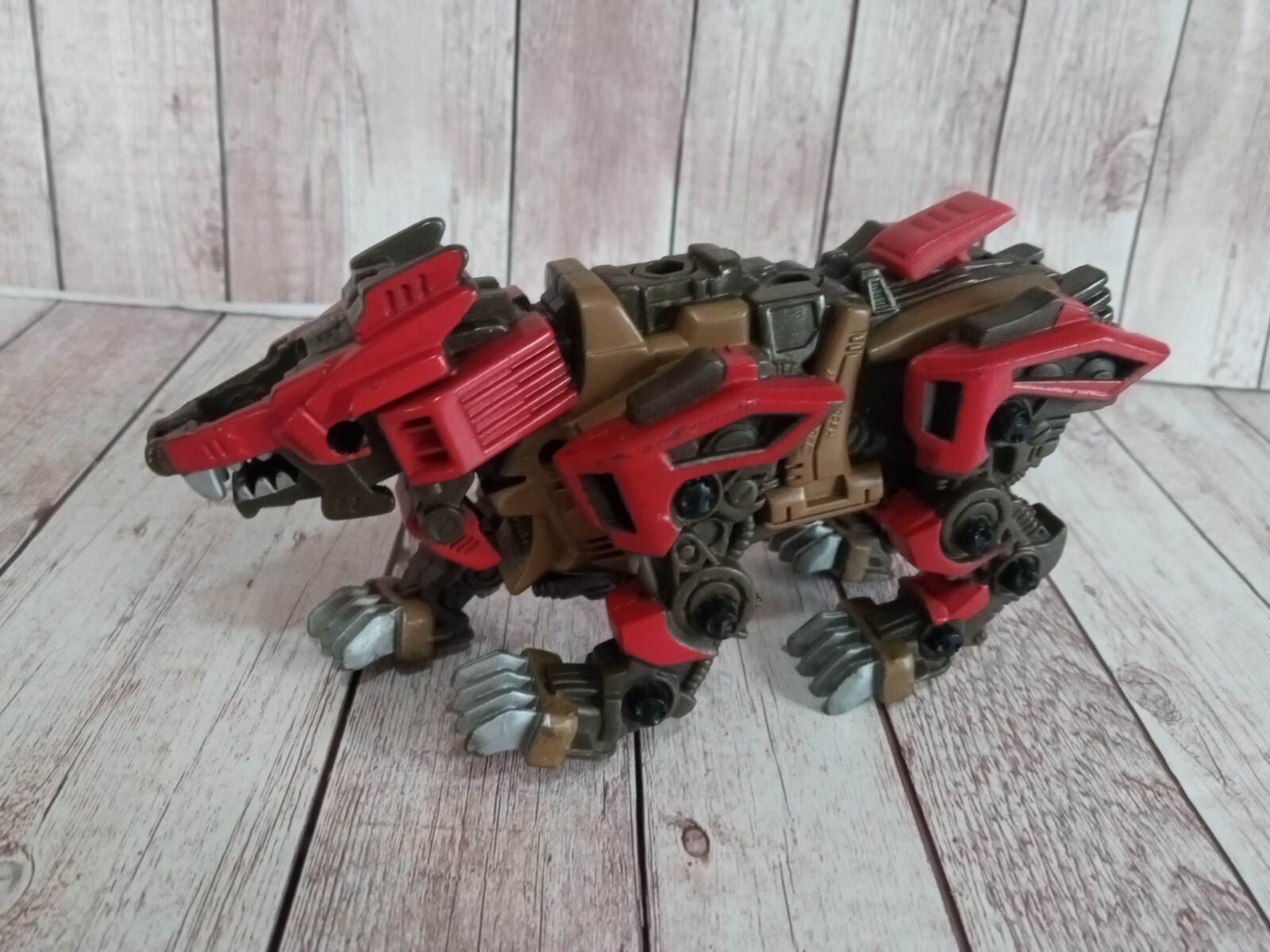Zoids Zaber Fang Figure Tomy Hasbro 2002 Red/Brown Liger Robot Droid incomplete