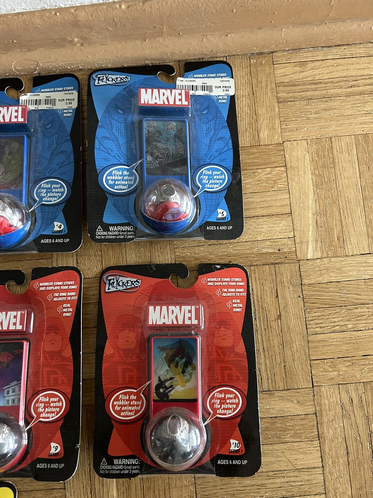 Marvel Flickers Collectible Metal Ring Playing Mantis*Entire 12 Lot Series One*