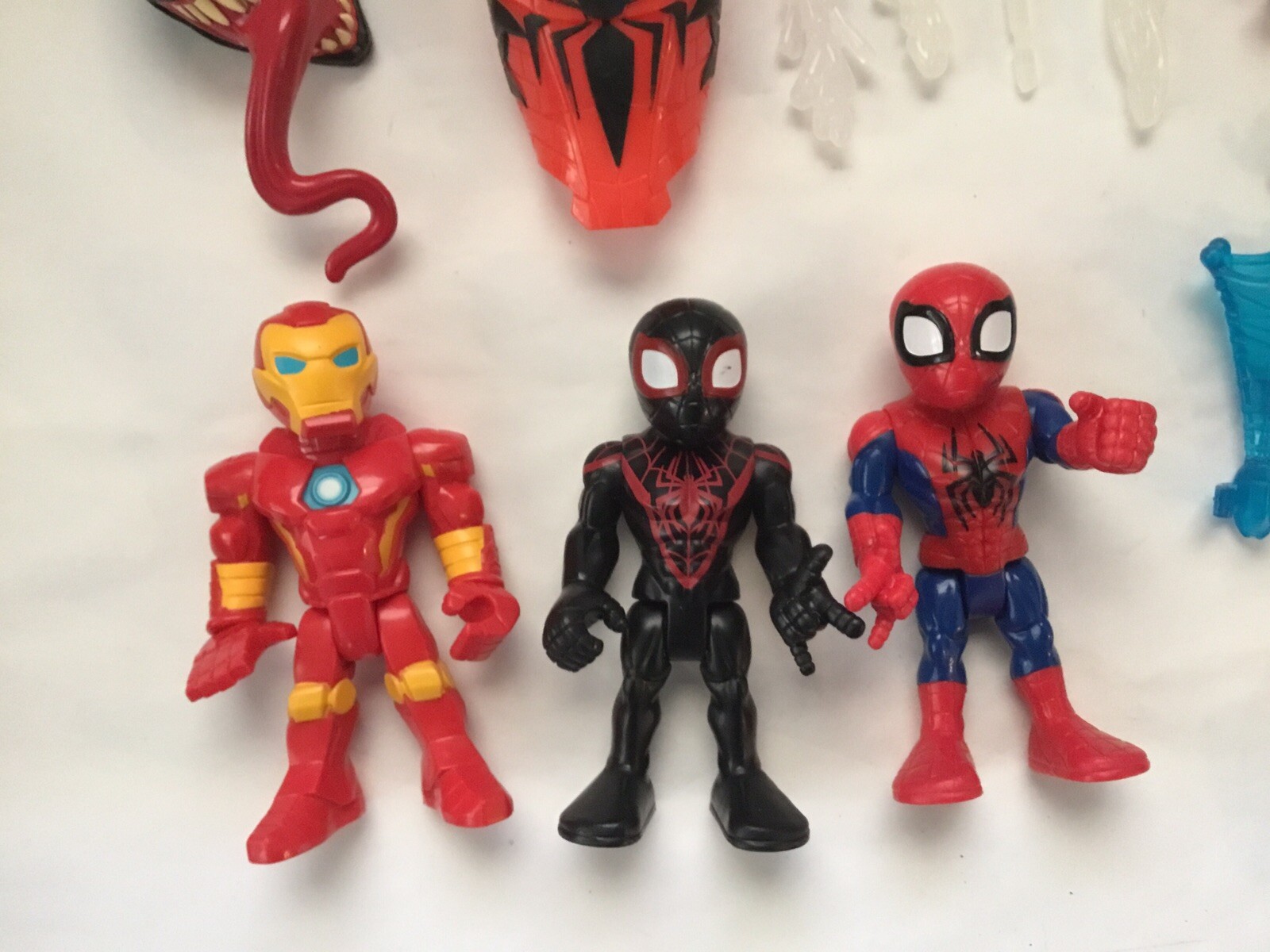 Marvel Action Figures, Armour,Face Mask,Webs,Small Body Parts, and More (33 pcs)