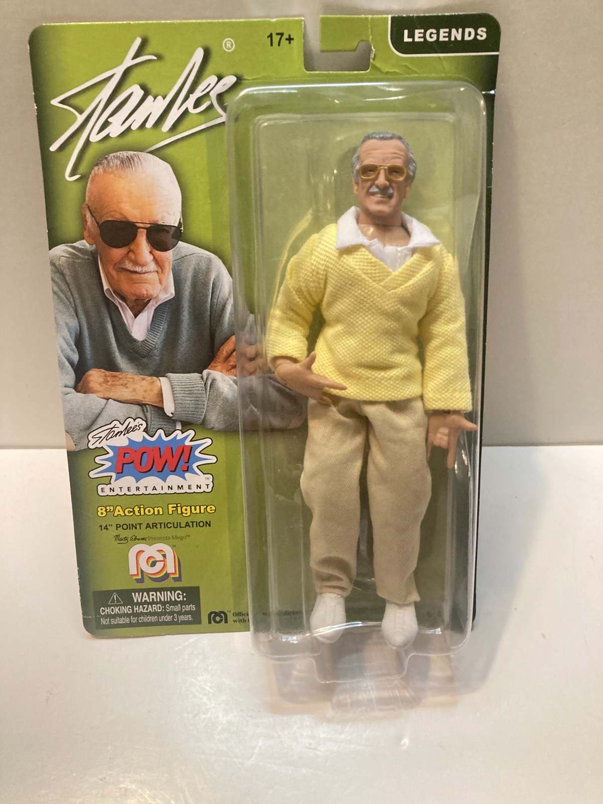 NEW 2021 Mego Legends Series Stan Lee Yellow Sweater 8&Prime; Figure