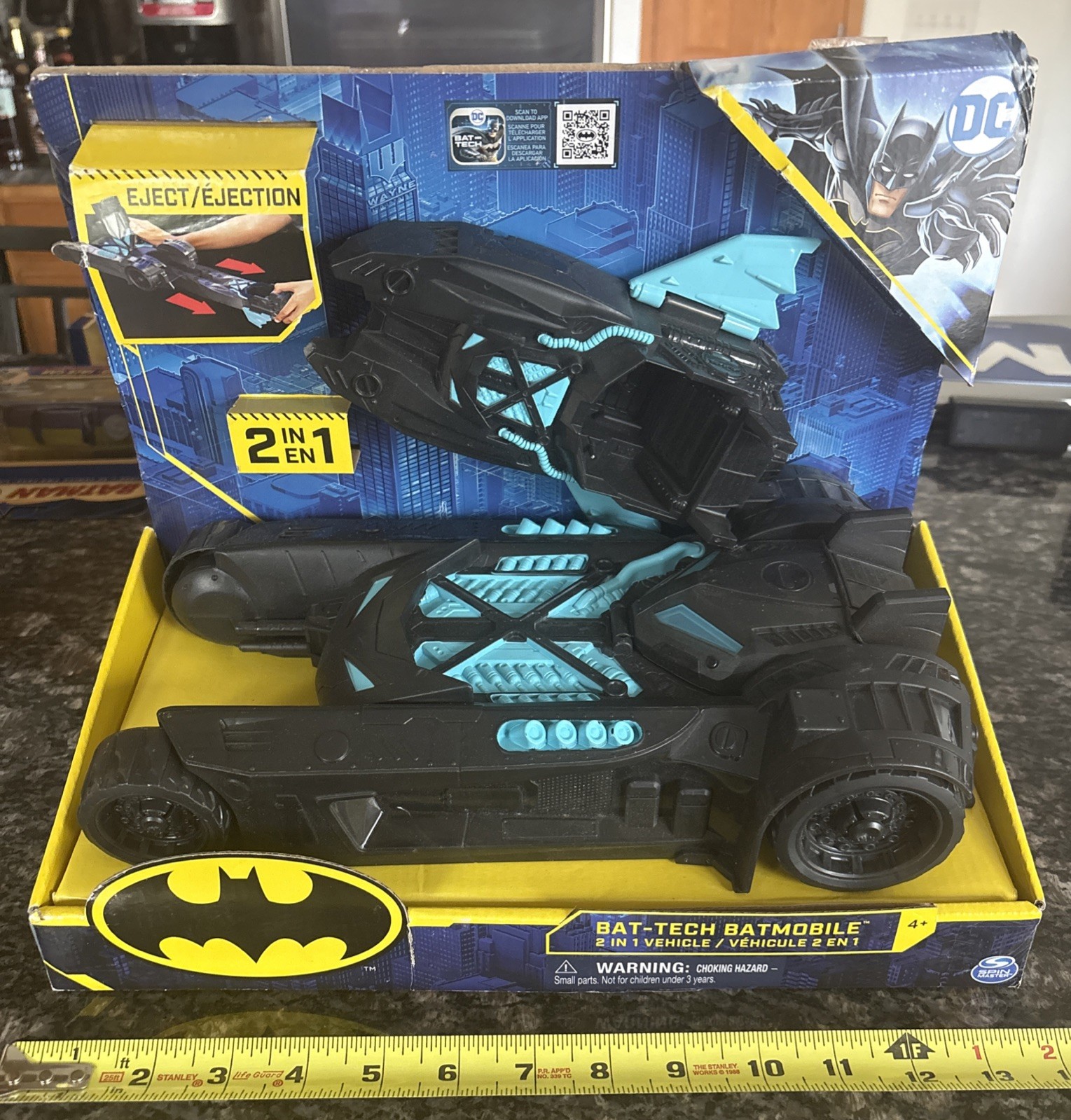 DC Comics Batman Bat-Tech Batmobile 2 In 1 Vehicle By Spin Master #20721AFS NIB