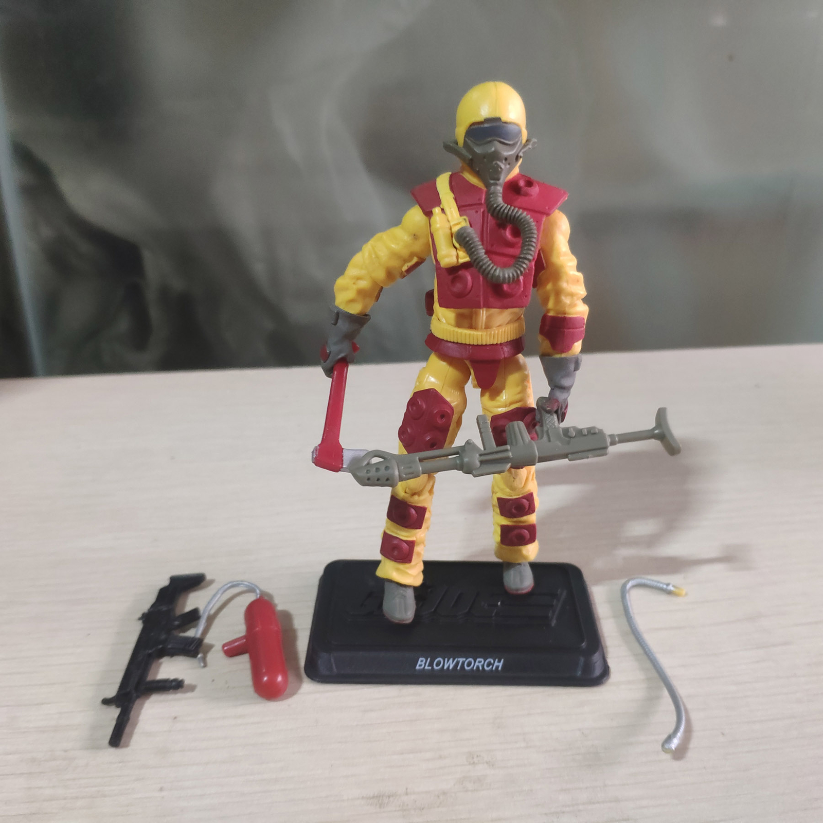 2pcs GI Joe Cobra Commander Leader & Blowtorch Flamethrower Action Figures