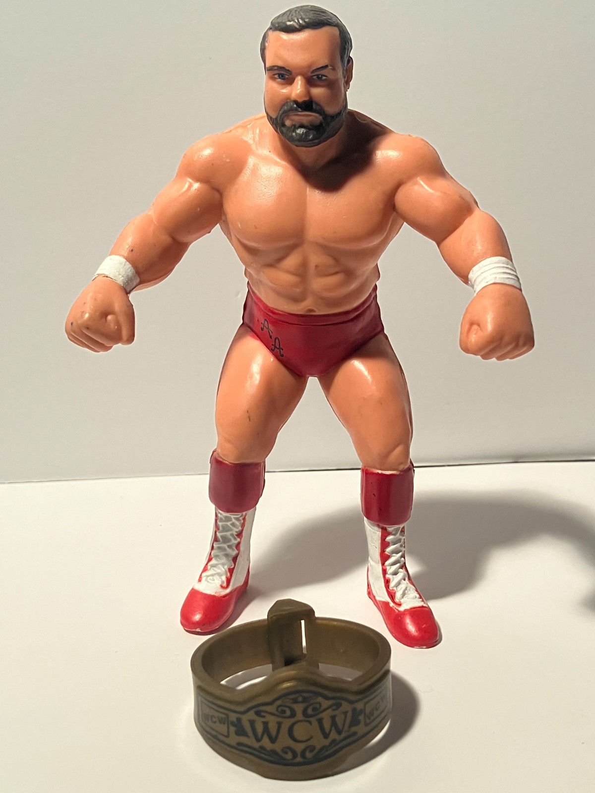WCW Galoob Arn Anderson Red Trunks With WCW Belt (No Bald Spot) European UK