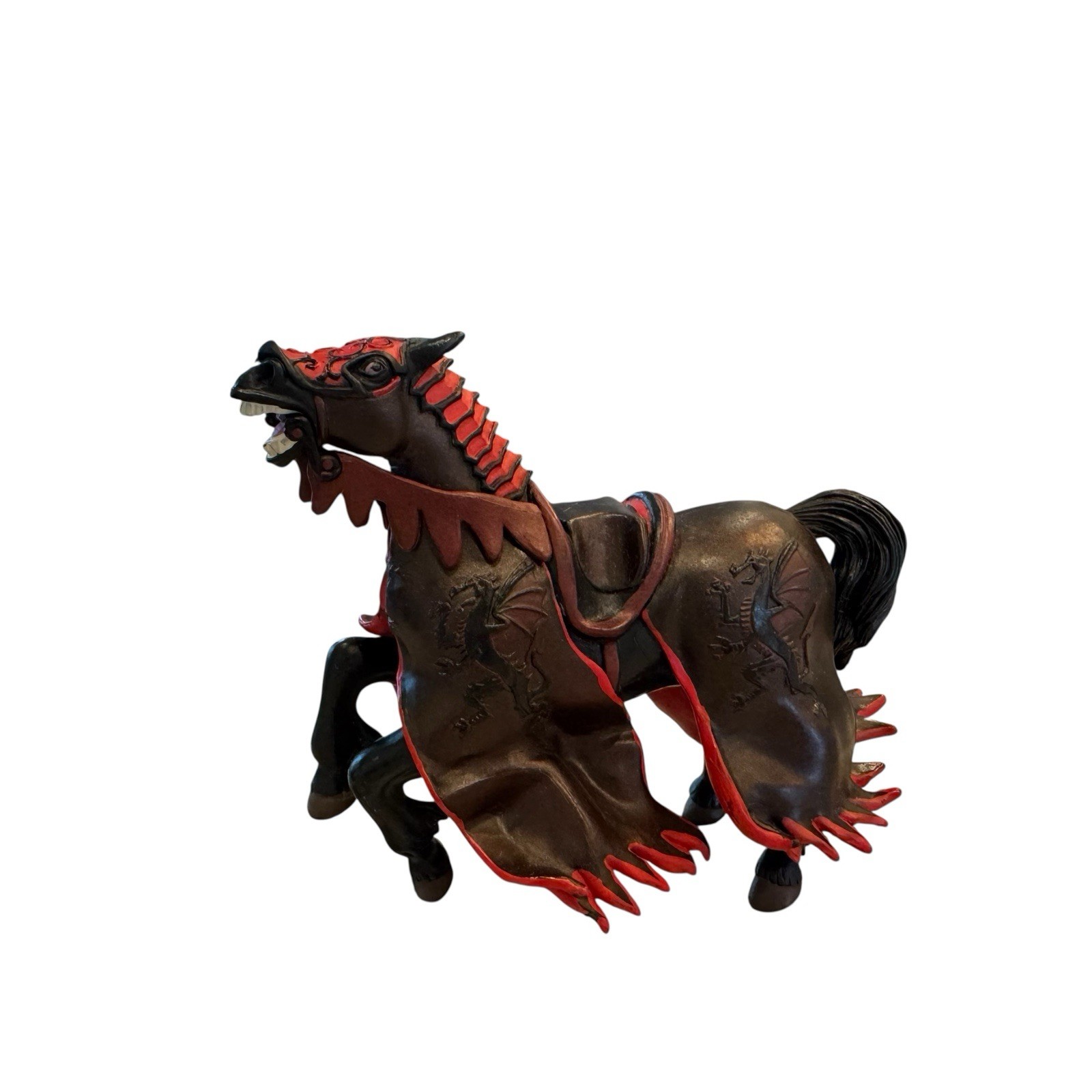 Papo Demon Horse Black Brown Red Toy Figure 2006