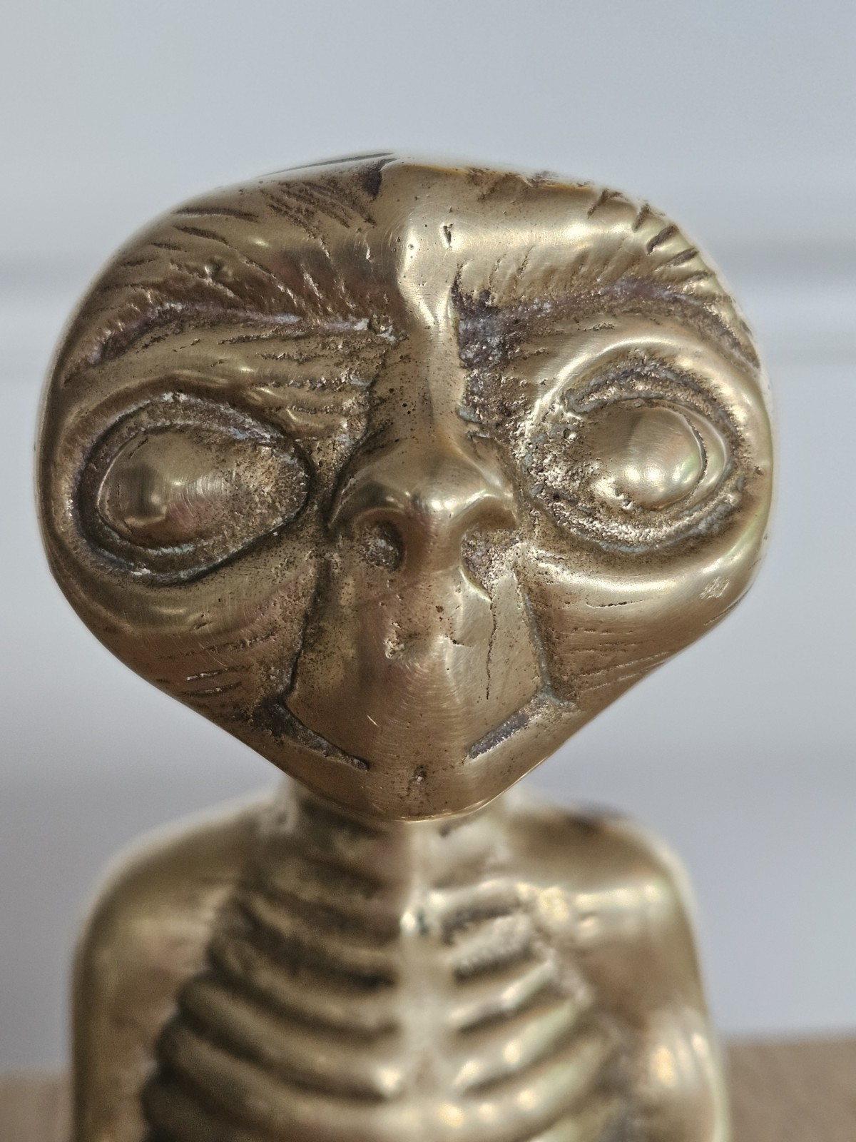 E.T. Extra-Terrestrial Vintage Brass Figurine ET WANTS TO GO HOME WITH YOU~ RARE