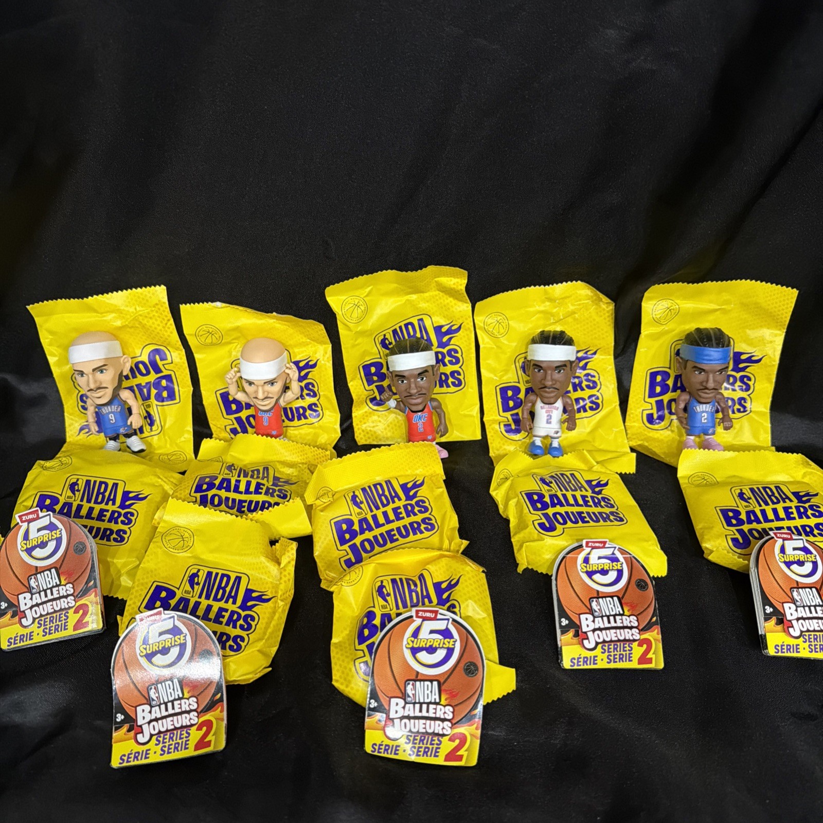 Zuru NBA Ballers Series 2 – OKC LOT OF 5 – Caruso Duo (Away/RARE) – Shai TRIO