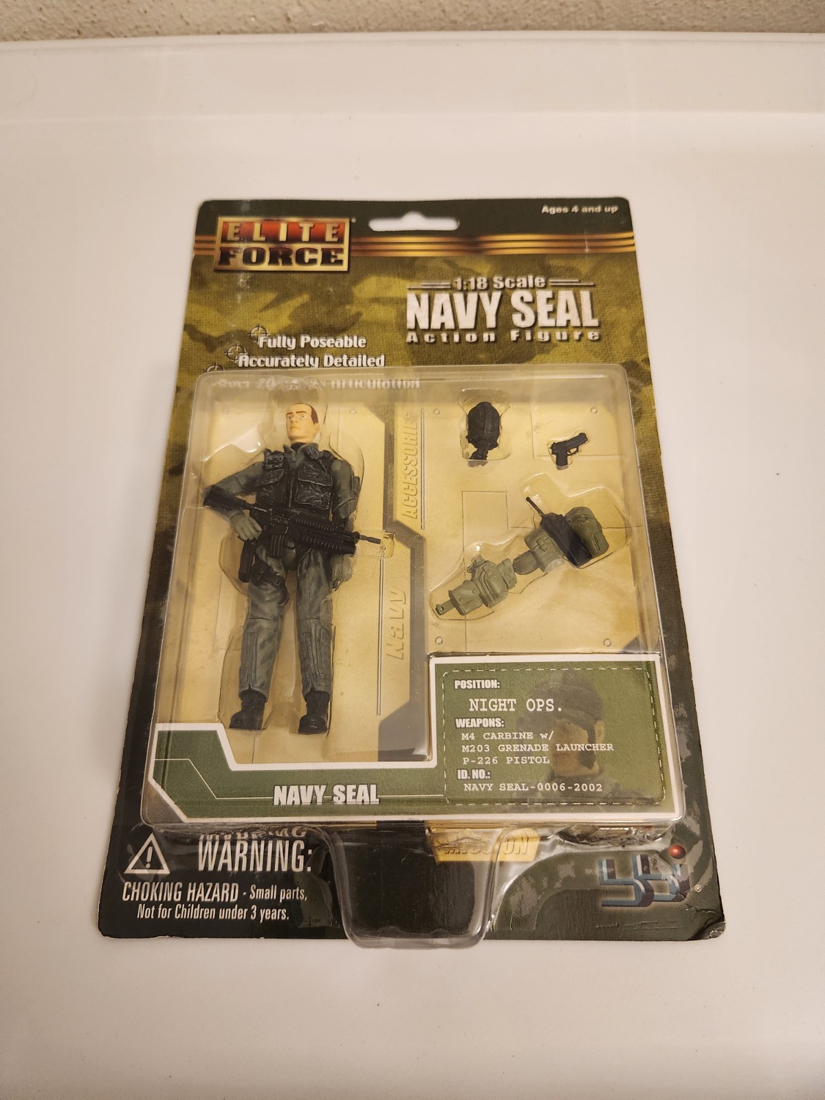 Blue Box Toys Elite Force Navy Seal NIGHT OPS 1/18 Scale Military Action Figure