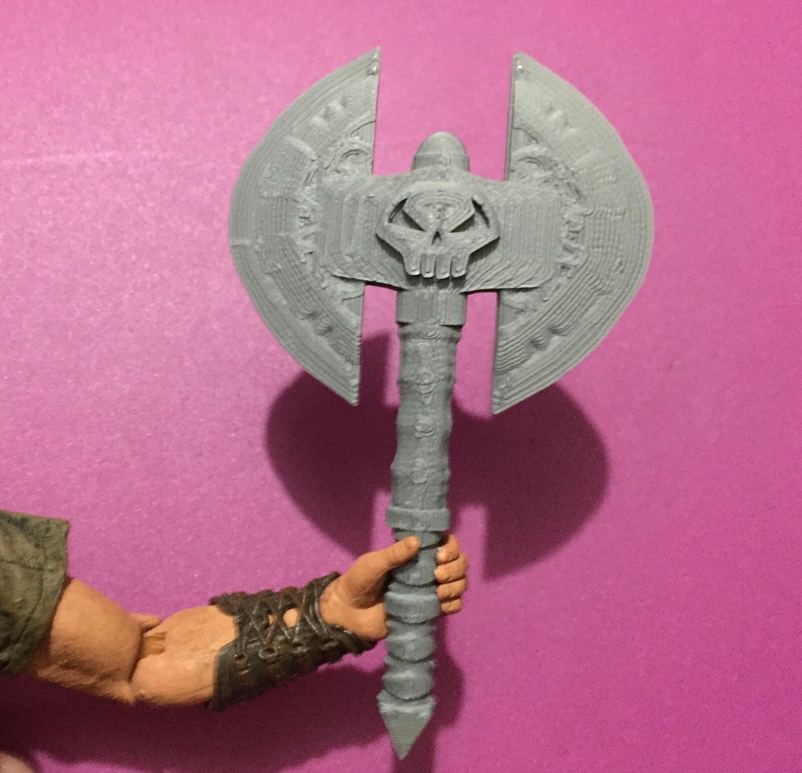 Custom Action Figure Accessory Fantasy Battle Axe Weapon UNPAINTED 1/10 Scale
