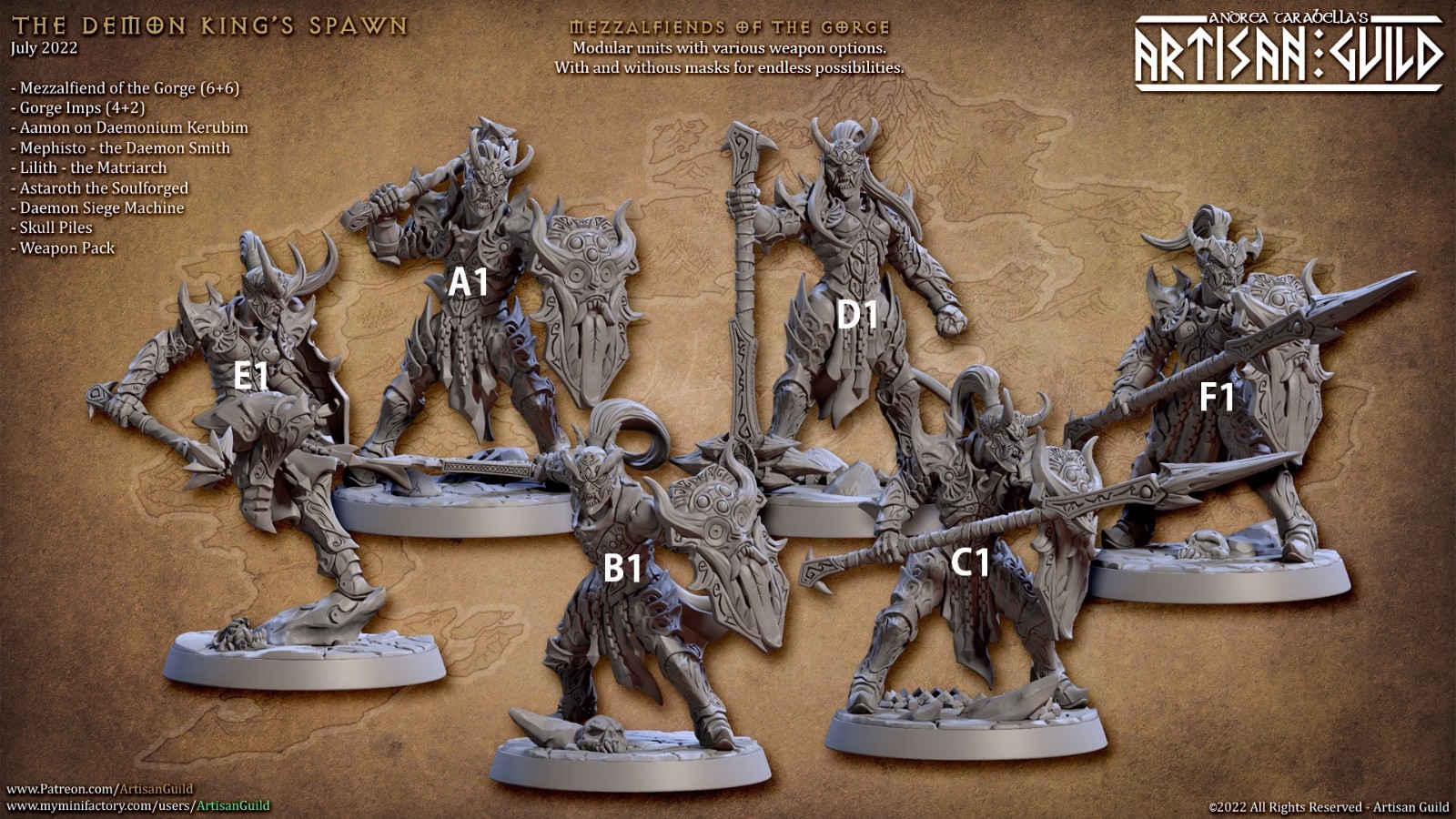 The Demon King Spawn Miniatures Minis Wargaming D&D DnD 3D Printed Figures
