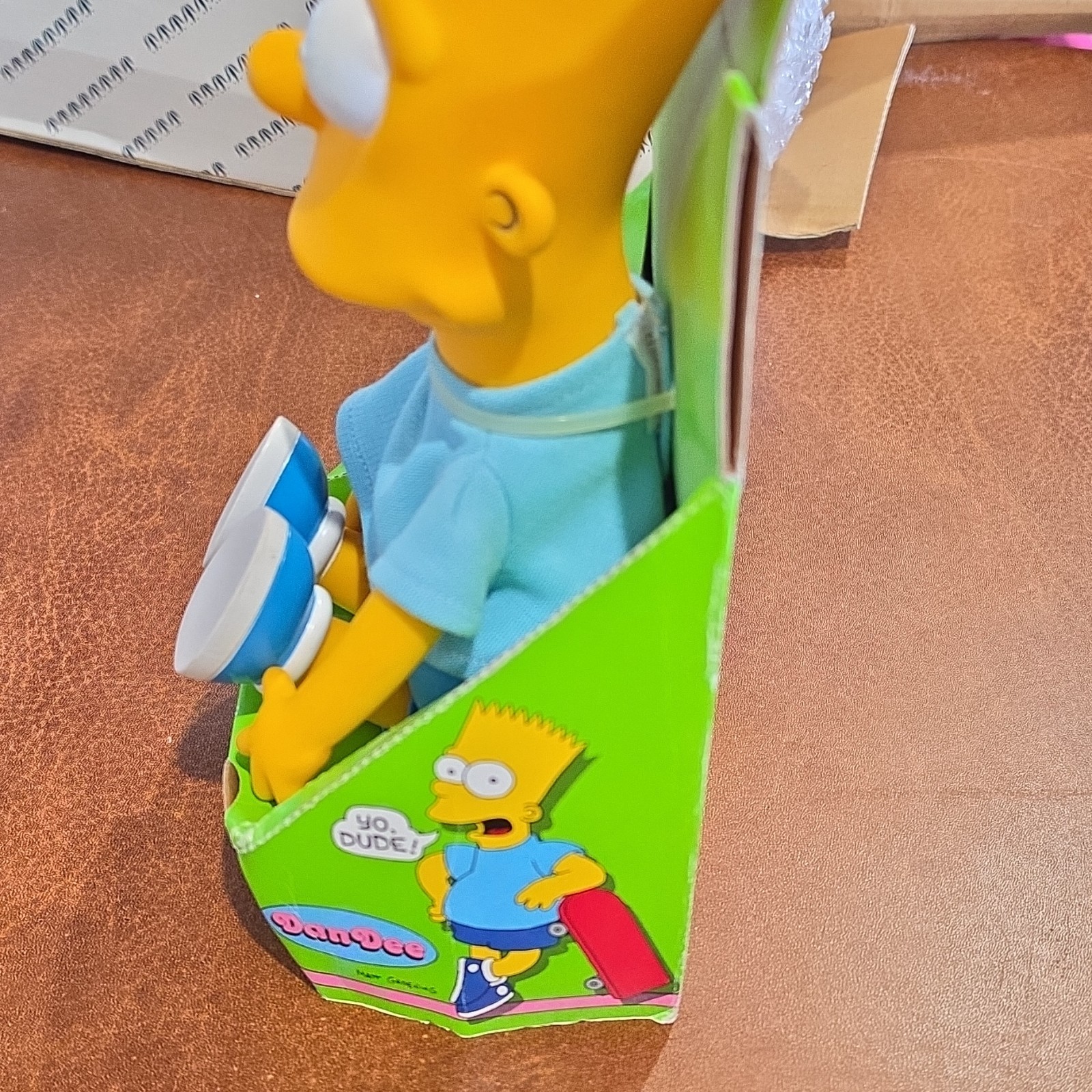 Dan Dee The Simpsons Bart Simpson Figure, Plastic/Fabric, Boxed in Package