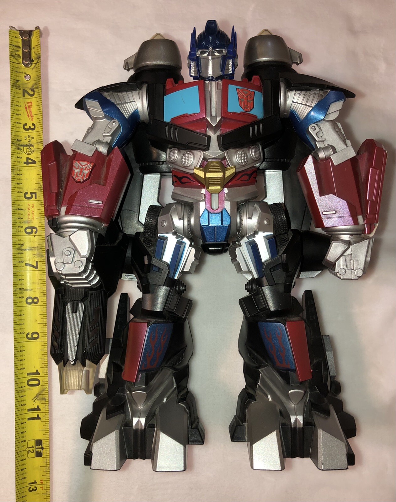 2008 Transformers Mega Power Bots OPTIMUS PRIME Hasbro 12&Prime; Lights Up Talks