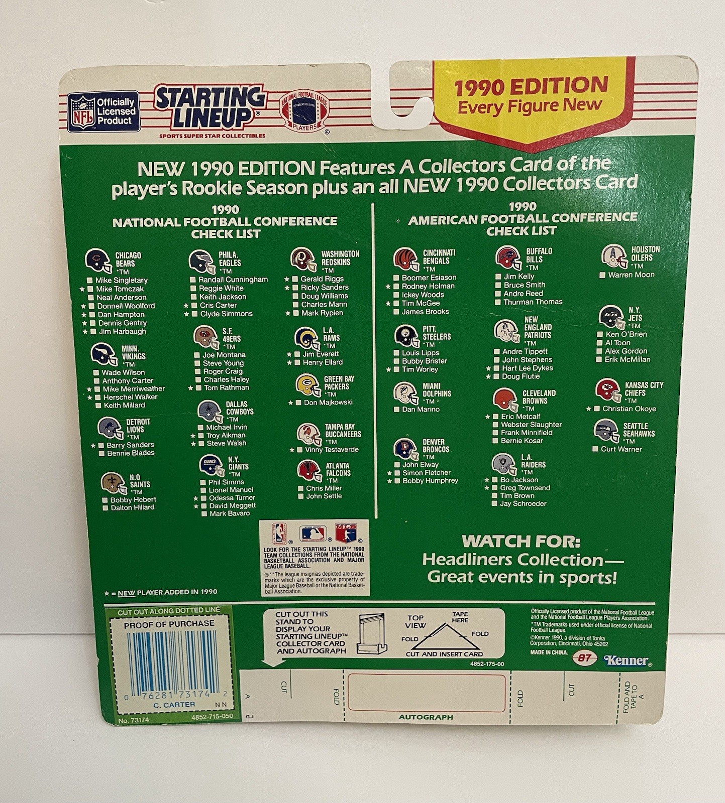 1990 Philadelphia Eagles Team Set Starting Lineup LOT Reggie White Cris Carter +