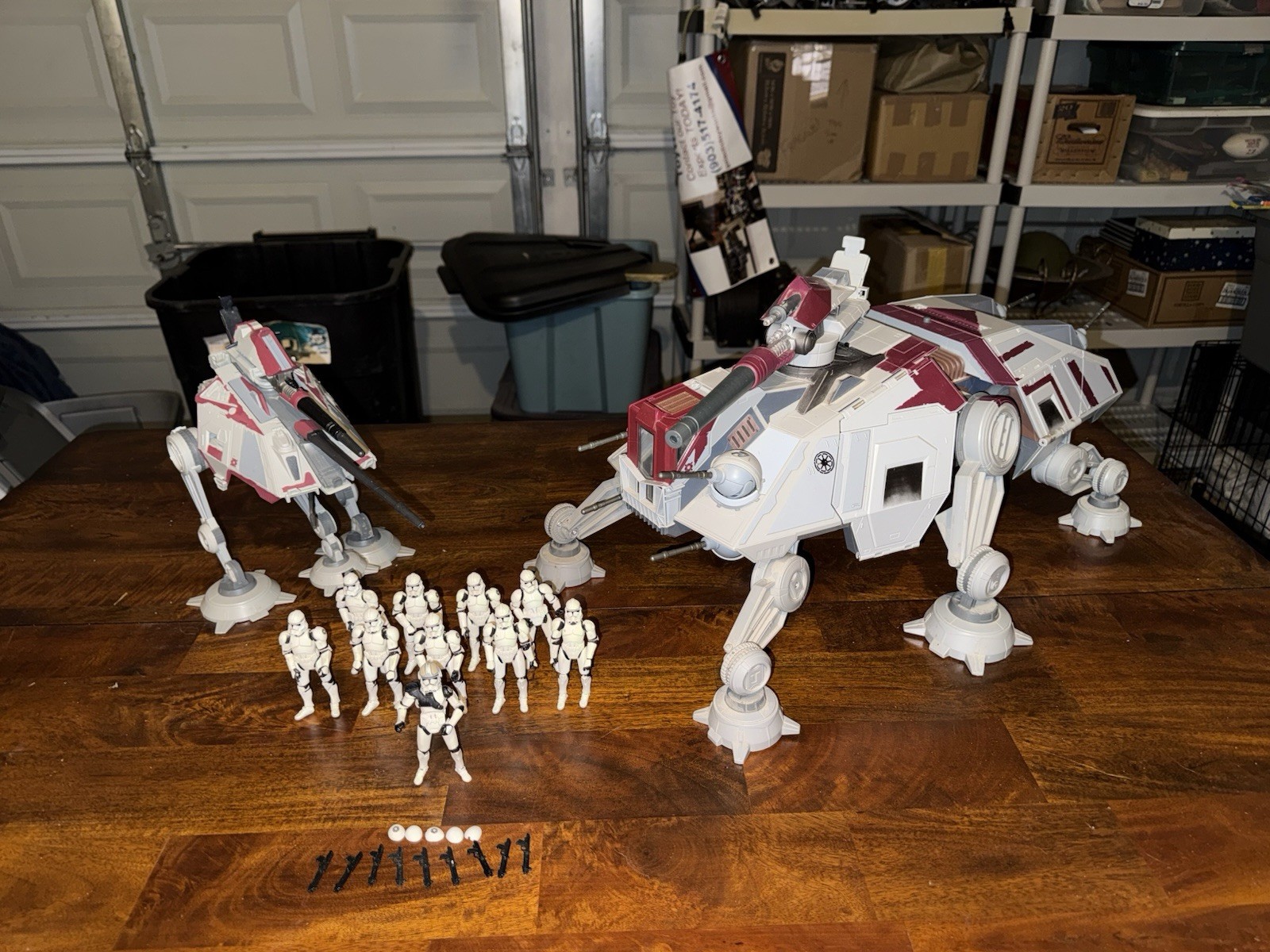 Star Wars AT-TE Walker/AT-PT Vehicles 2008 Hasbro With 9 Clone Troopers