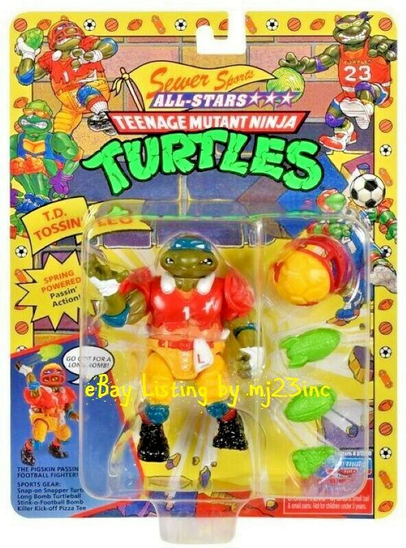 PLAYMATES FOOTBALL LEO SEWER SPORTS LEONARDO FIGURE TEENAGE MUTANT NINJA TURTLES