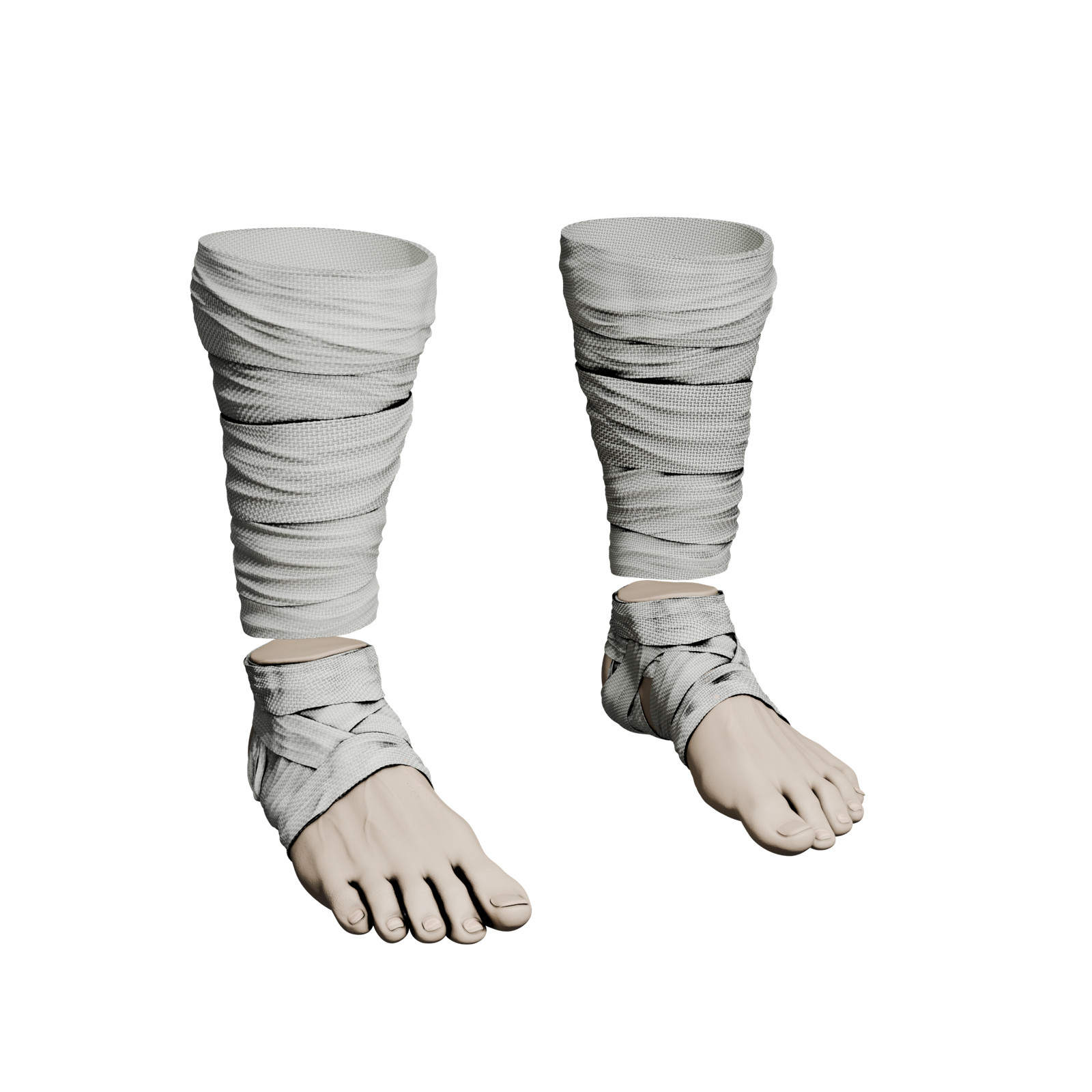 1/6 Scale Action Figure Boots: Wrapped Martial Arts