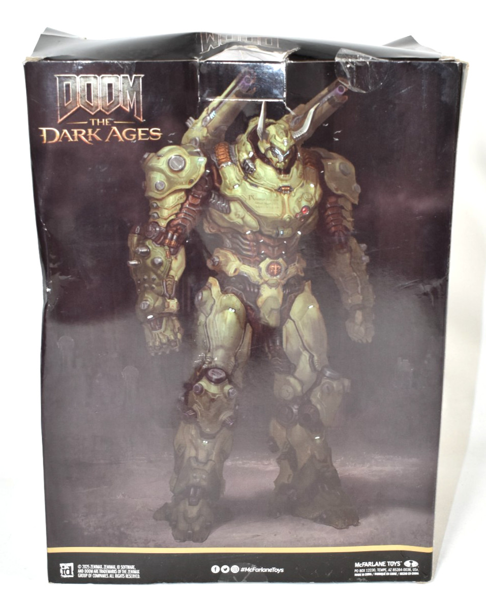 McFarlane Doom Slayer Mech Suit The Dark Ages 12&Prime; DAMAGED BOX – READ