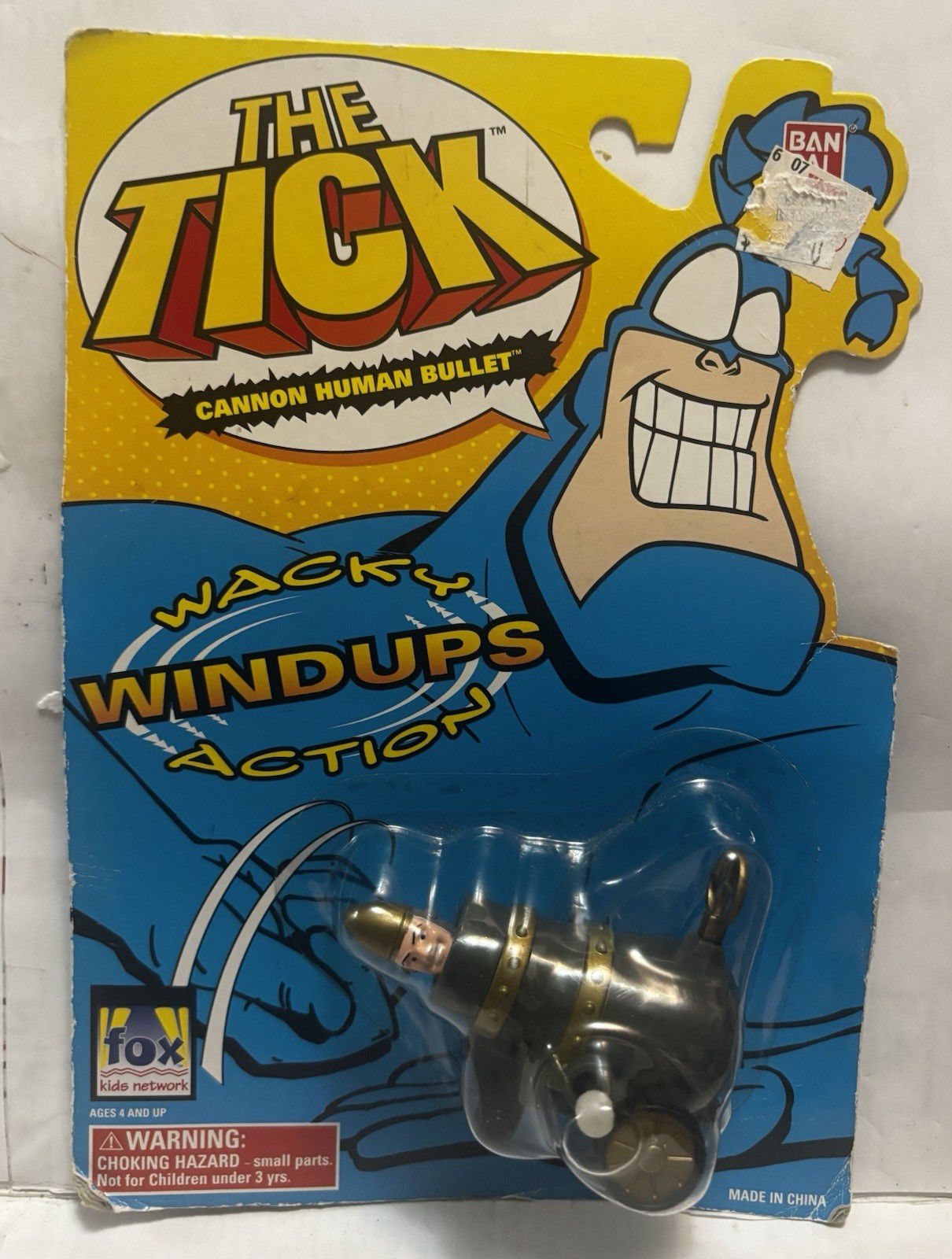Bandai The Tick Wacky Windups Action Cannon Human Bullet Sealed New 1995 Fast Sh