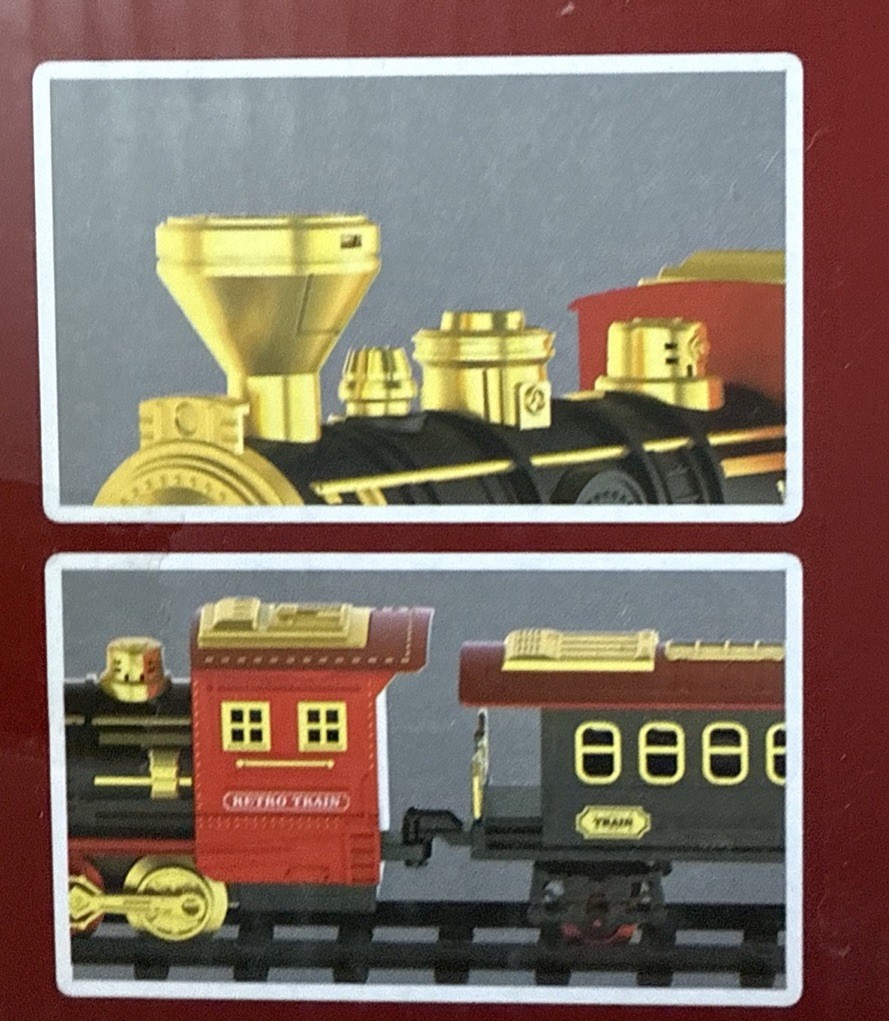 Simulated Retro Train Model 16 Pcs Electric Steam Train New Sealed