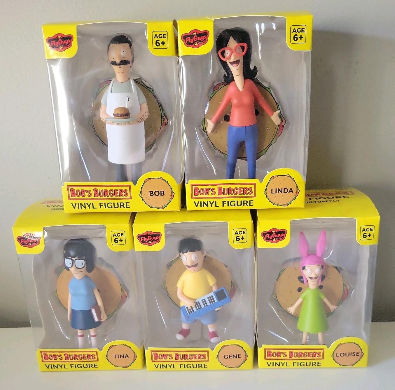 Bob&rsquo;s Burgers 4&Prime; Figures By Culturefly SET OF 5 Tina Louise Gene Linda Bob NEW