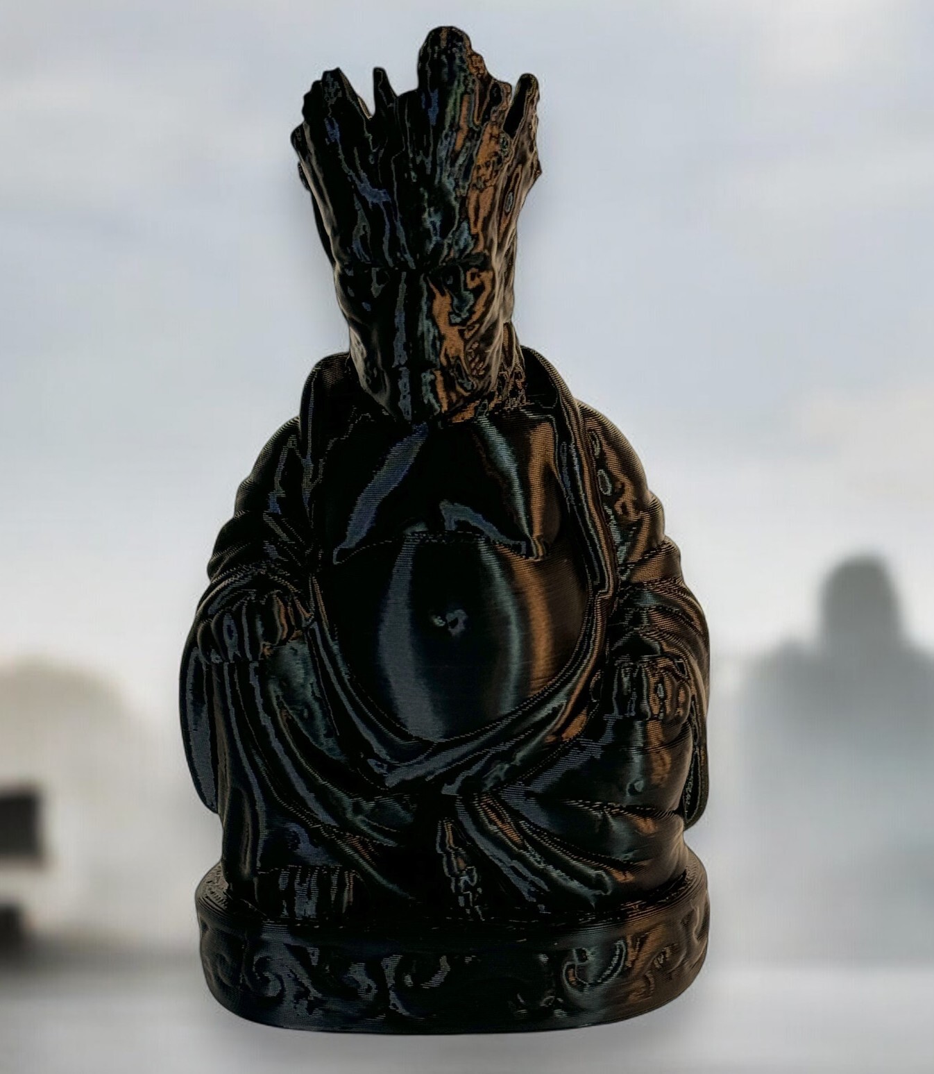 Groot Buddha Figurine Statue 3D Printed