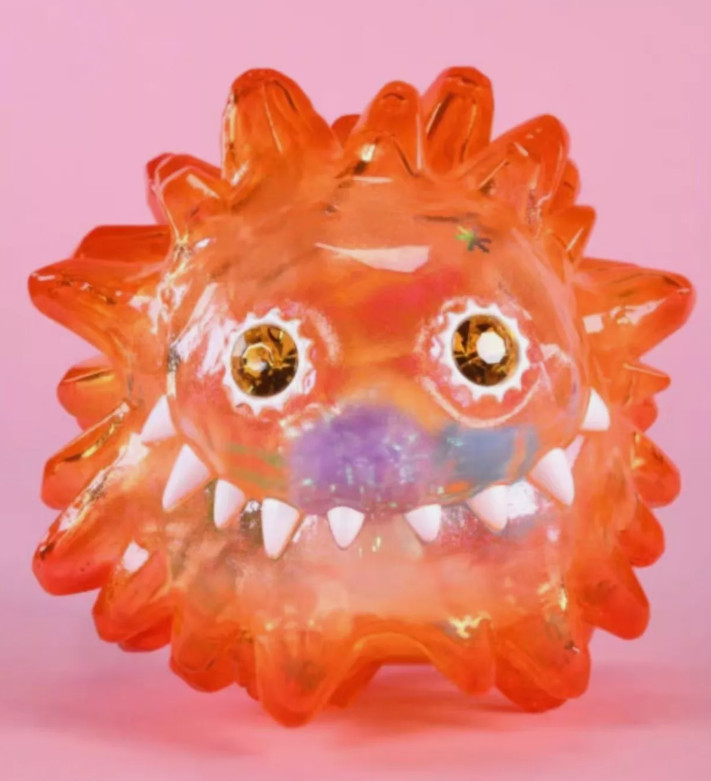 INSTINCTOY Big Ice Liquid Poppin&rsquo; Orange Designer Figure Sofubi Vinyl H/3.93in