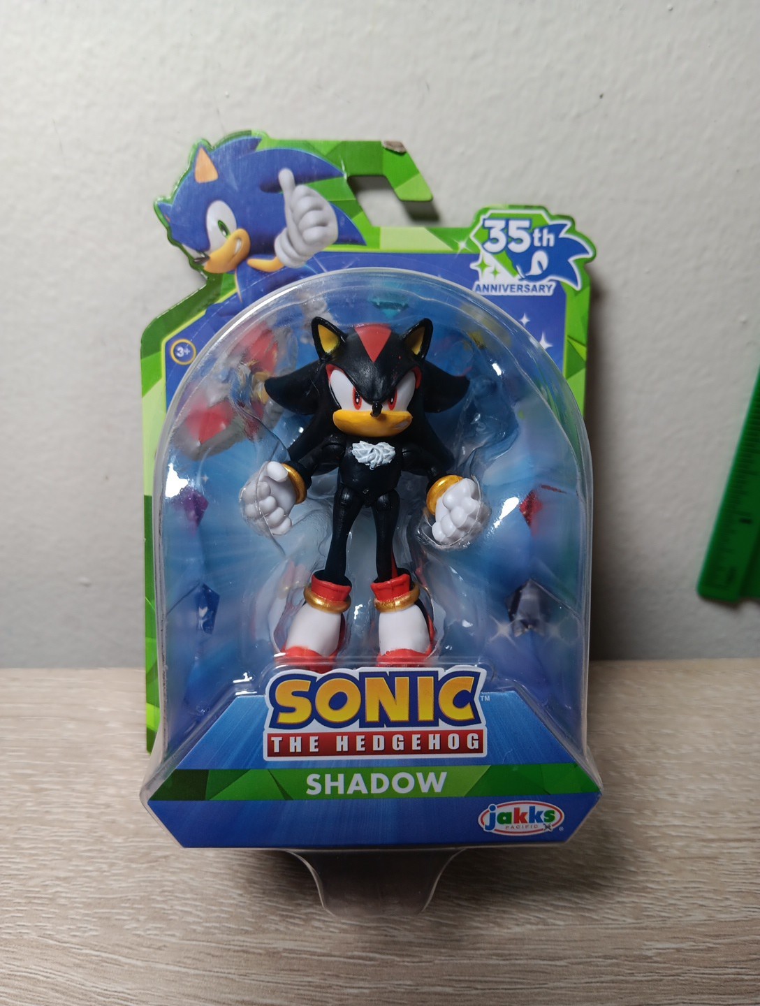 *FREE SHIP* 2.5&Prime; SHADOW (Modern) 35TH Sonic the Hedgehog SEGA Jakks Pacific