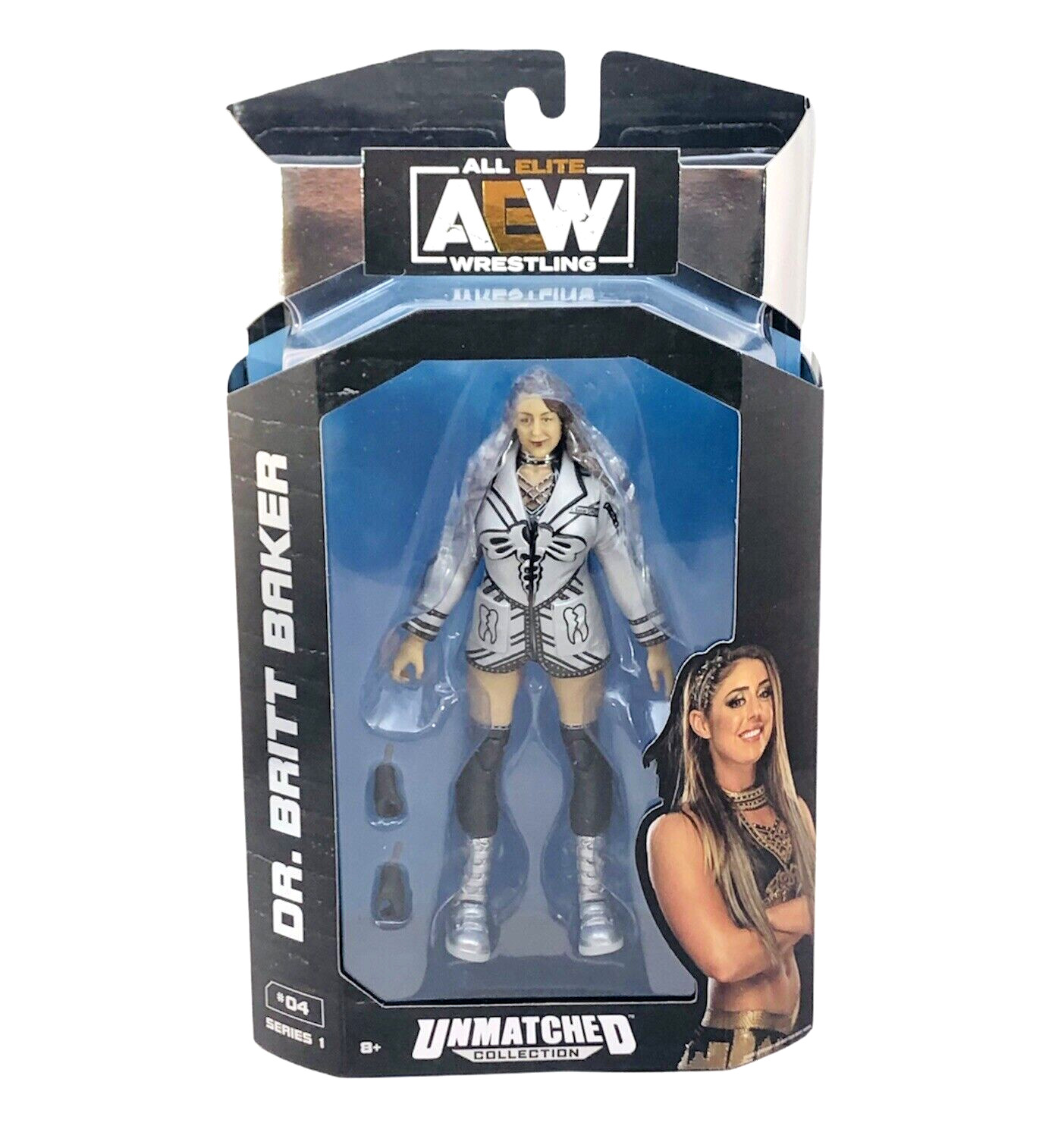 AEW Unmatched DR. BRITT BAKER DMD All Elite Wrestling Figure Series 1 #04 WWE
