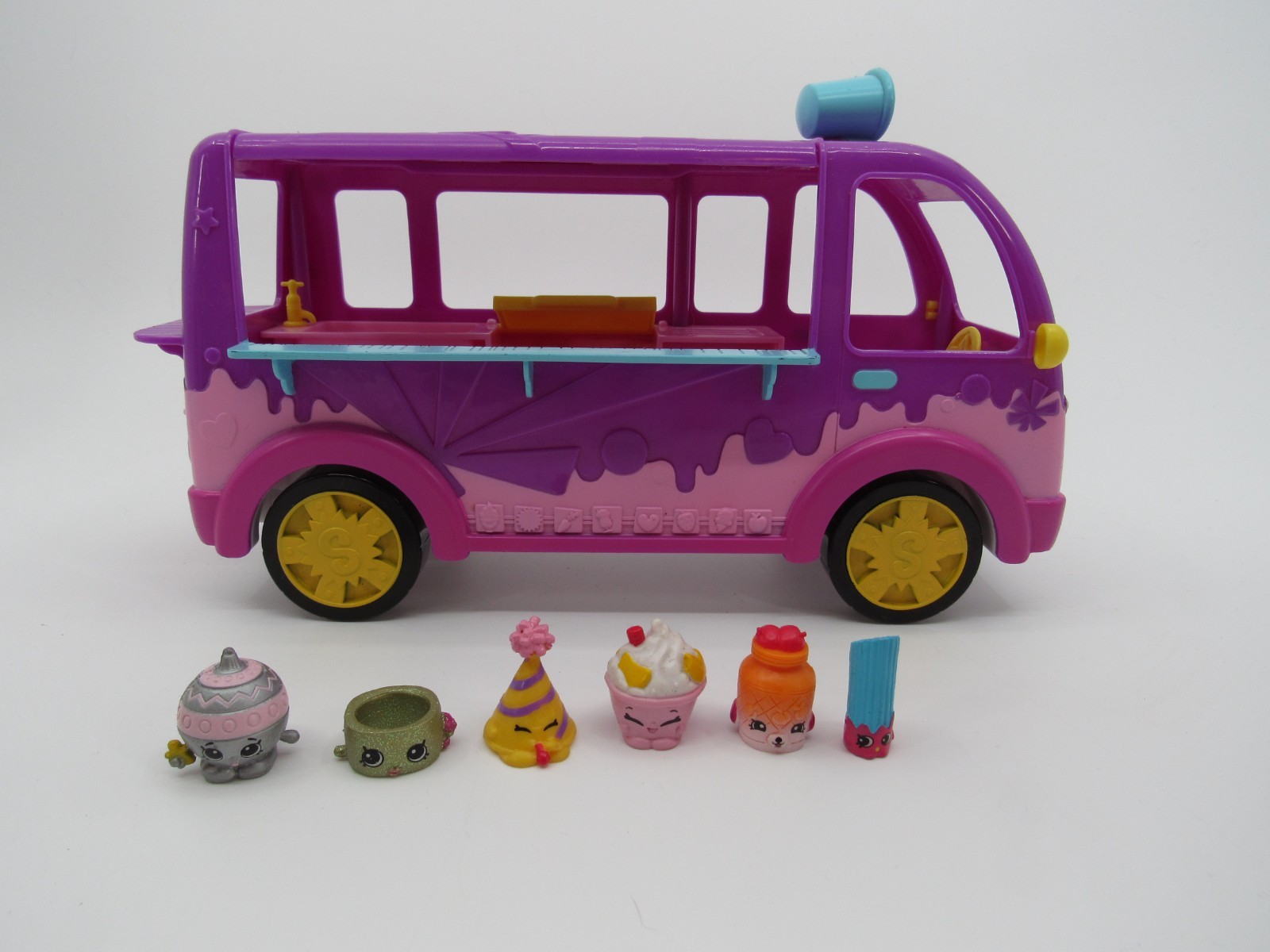 Shopkins Scoops Ice Cream Truck Purple Pink With Different Series Shopkins