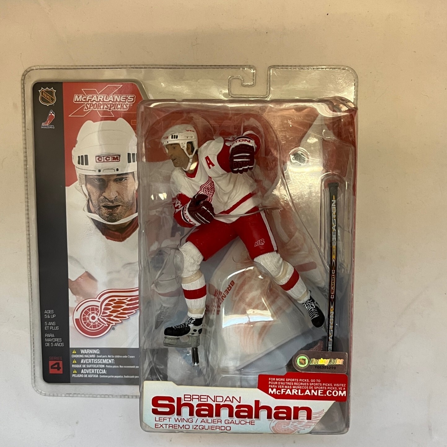 Brendan Shanahan McFarlane Series 4 Action Figure 6 In Tall New Sealed Red Wings