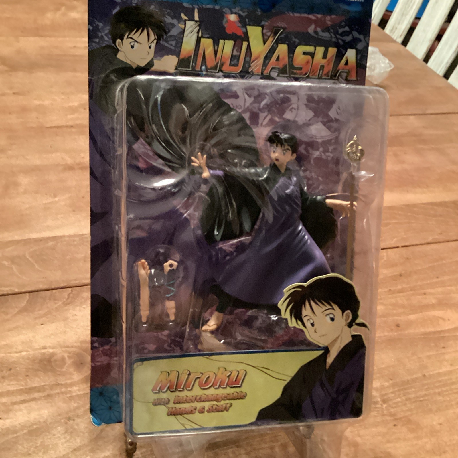 InuYasha Miroku w/ Interchangeable Hands & Staff Action Figure Toynami NEW