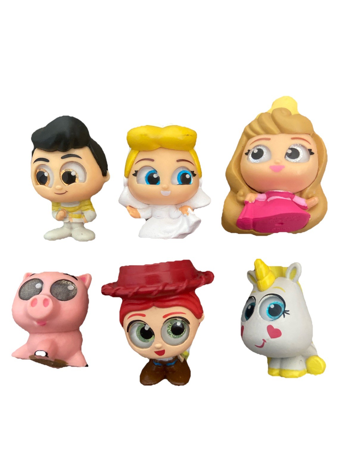 Mixed Lot Of 6 Disney Doorables Mini-figures Jessie Unicorn Pig +3 More