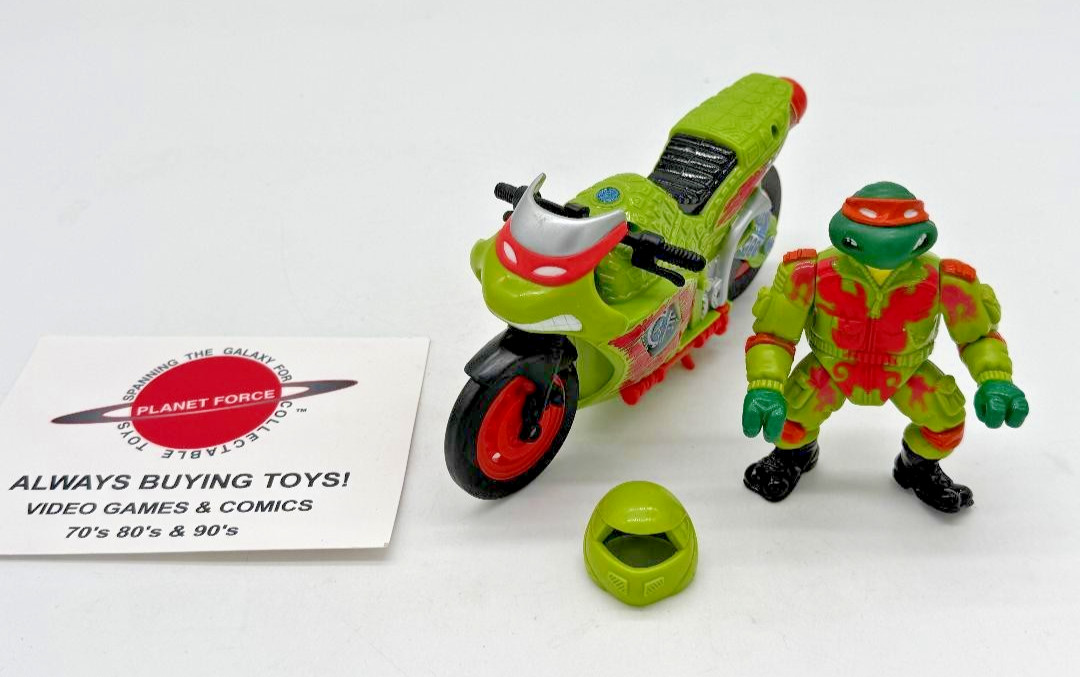 1994 Road Racing Mike Bodacious Bikers Complete Vintage TMNT Turtles Figure