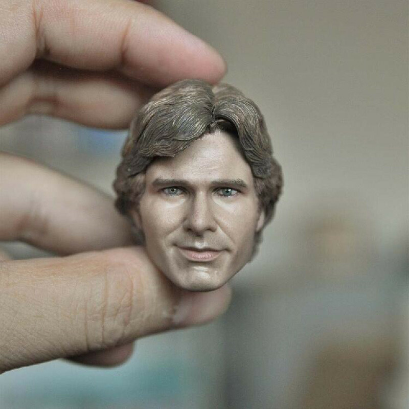 Delicate Painting 1/6 Star War Harrison Ford Han Solo Head Sculpt Fit 12&Prime; Figure