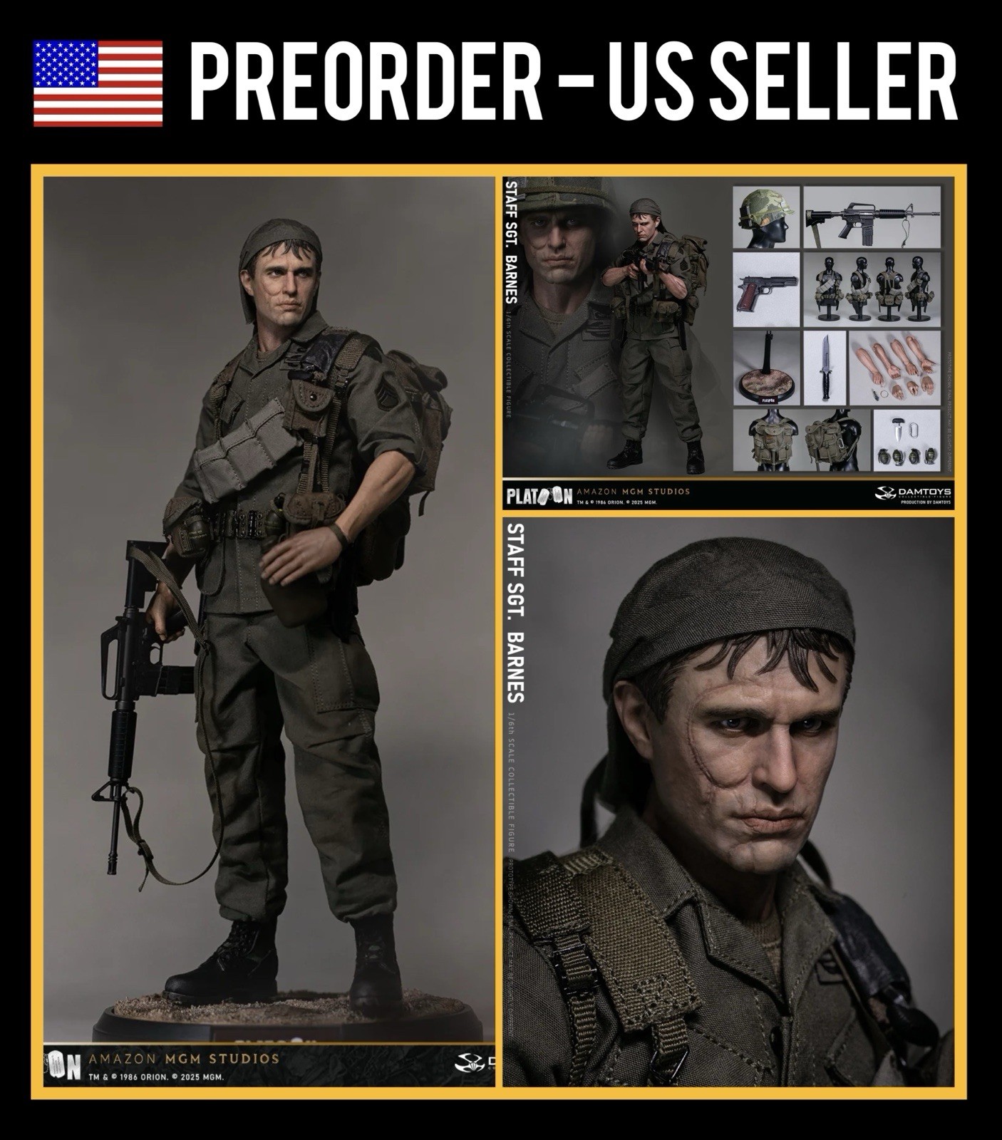 PREORDER – 1/6 DAMTOYS DMS045 Platoon Staff Sergeant Barnes – US SELLER