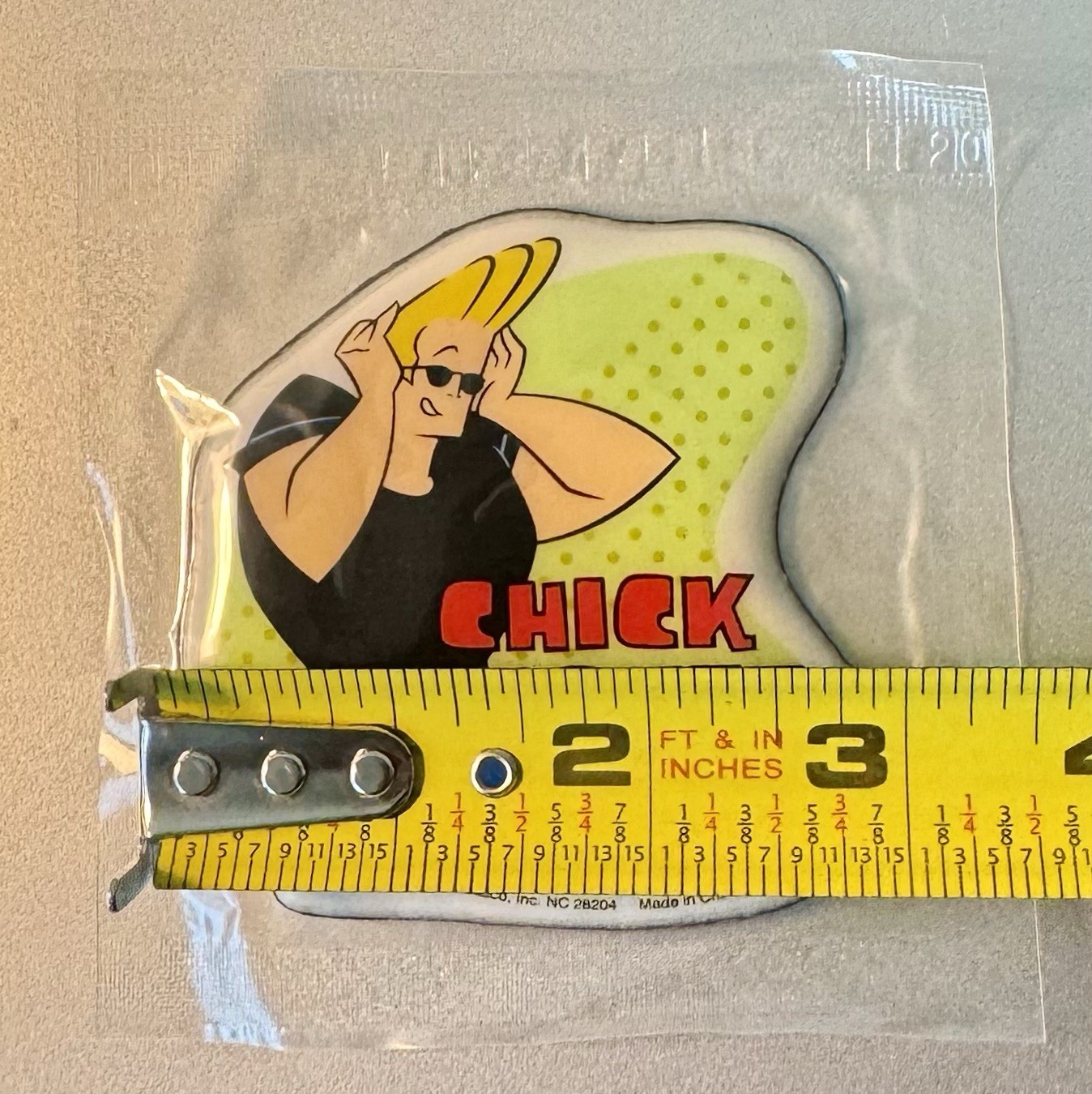 Johnny Bravo « chick Magnet » New Sealed Puffy Magnet Pop-Tarts Prize 2000 Y2K