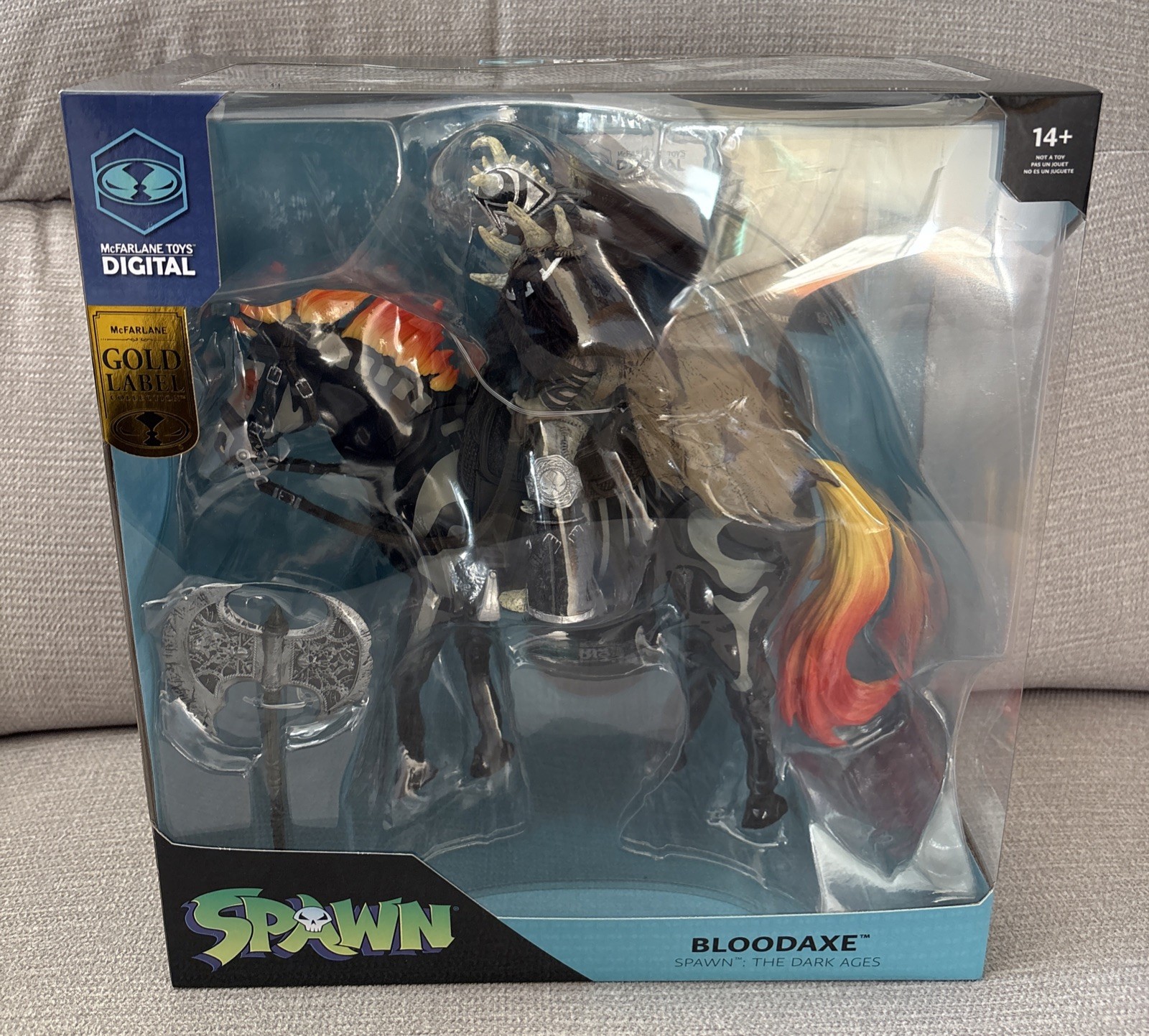 Spawn 2025 McFarlane Toys Digital Gold Label Bloodaxe Spawn:The Dark Ages Figure